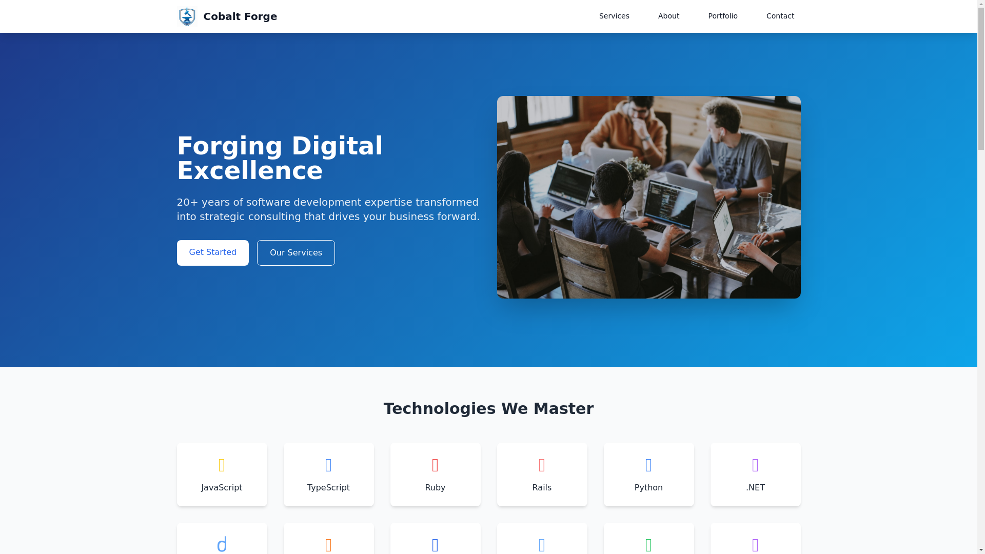 website screenshot of https://cobalt-forge.pages.dev/