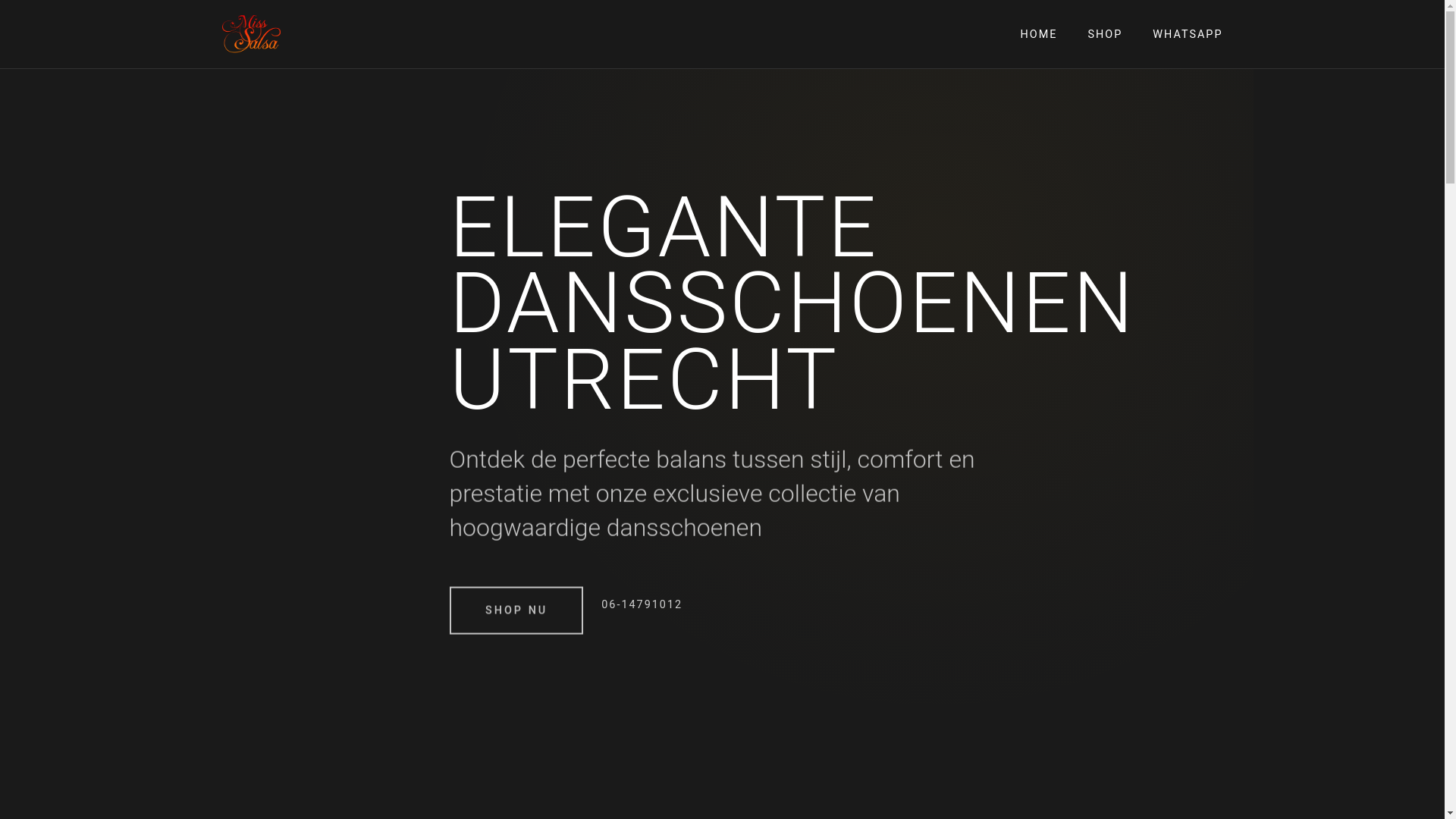 website screenshot of https://dansschoenen-utrecht.nl/
