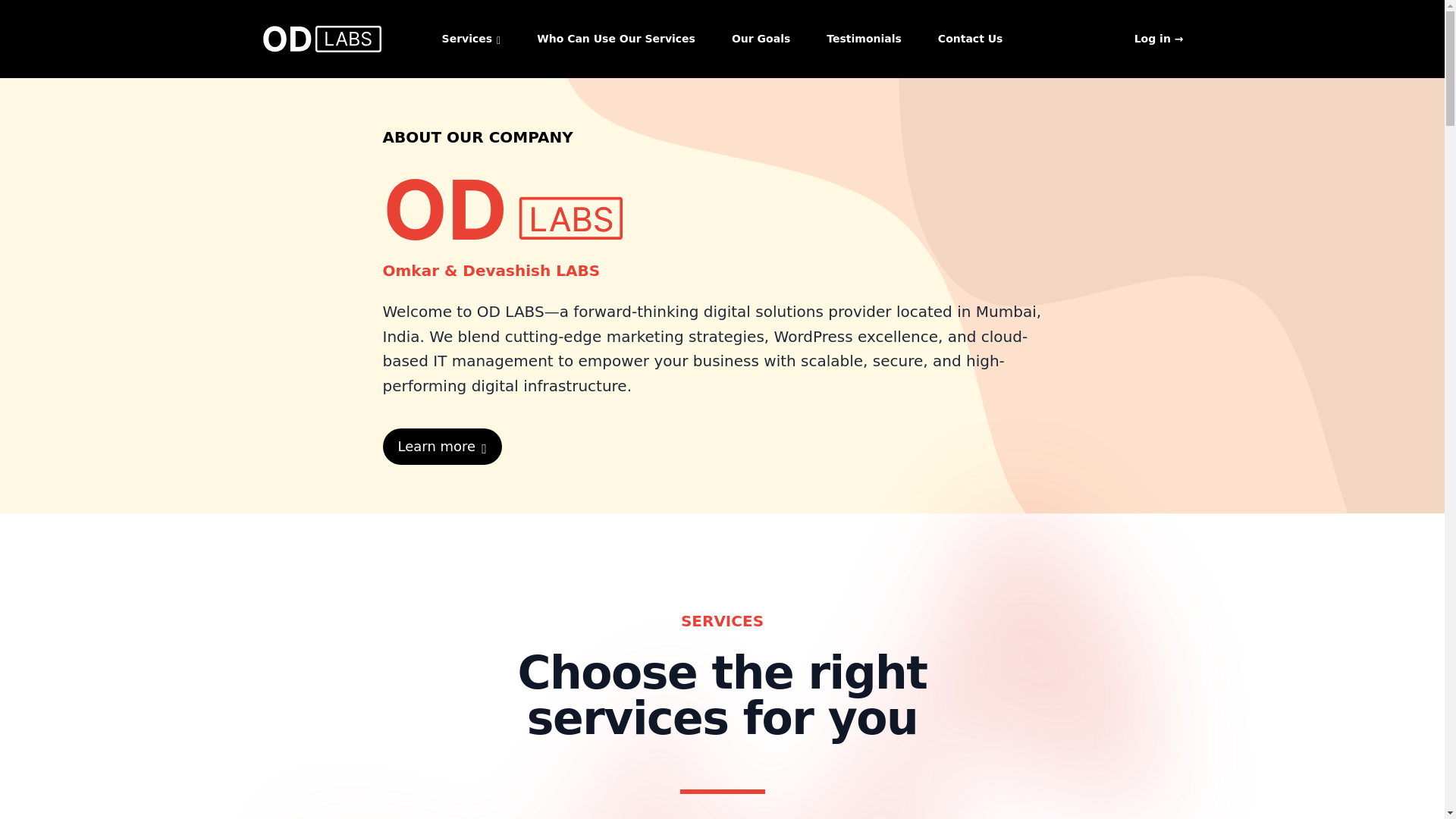 website screenshot of https://odtechlab-website-2ah.pages.dev/