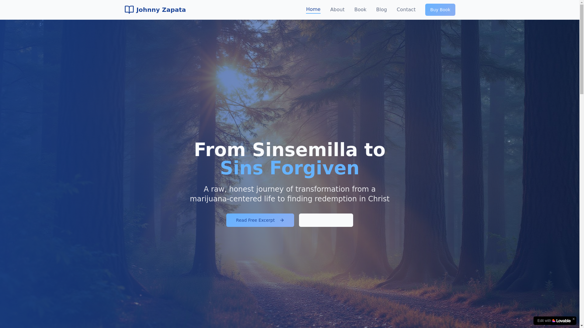 website screenshot of https://johnnyzapata.com/