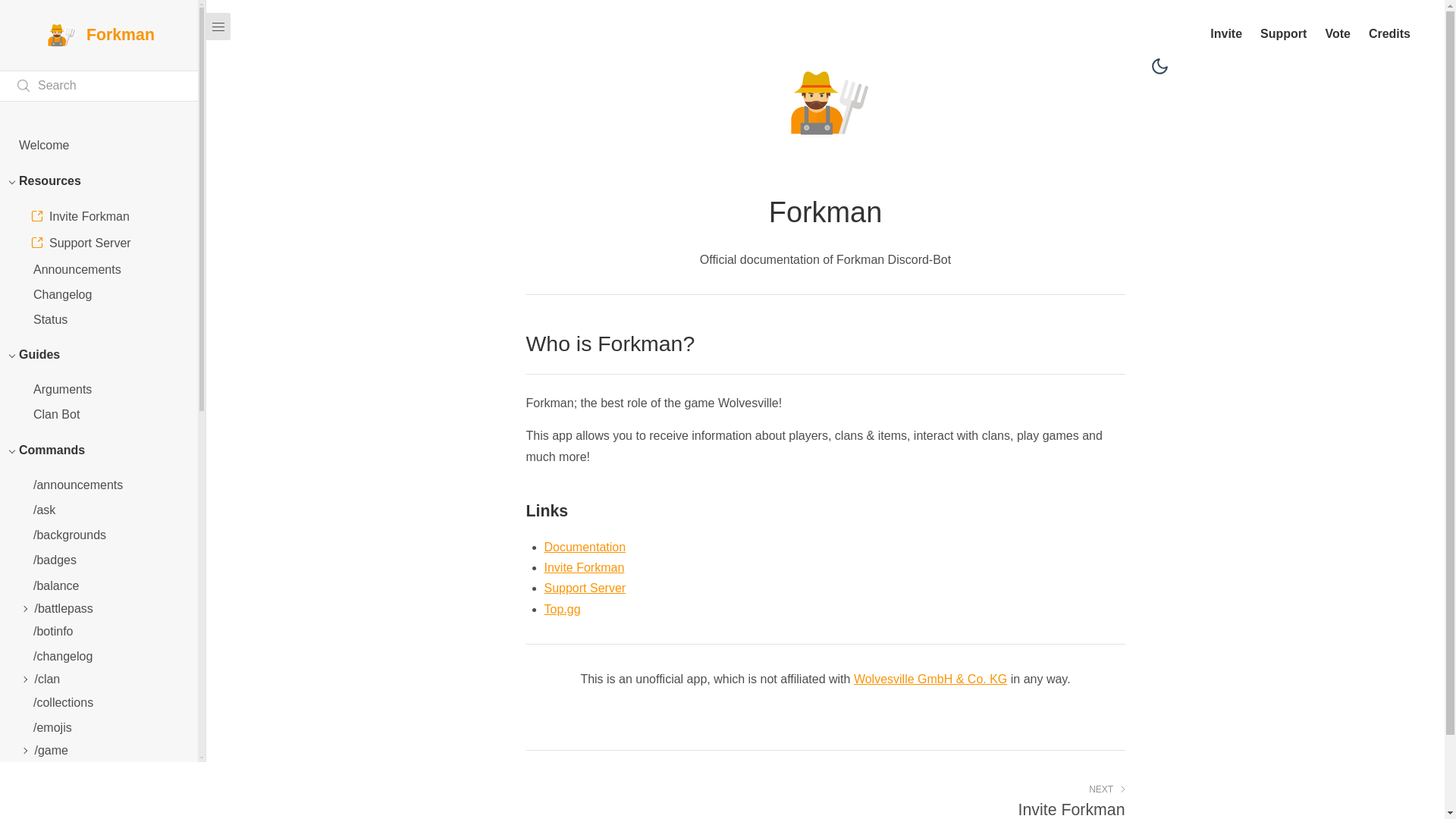 website screenshot of https://forkman.pages.dev/