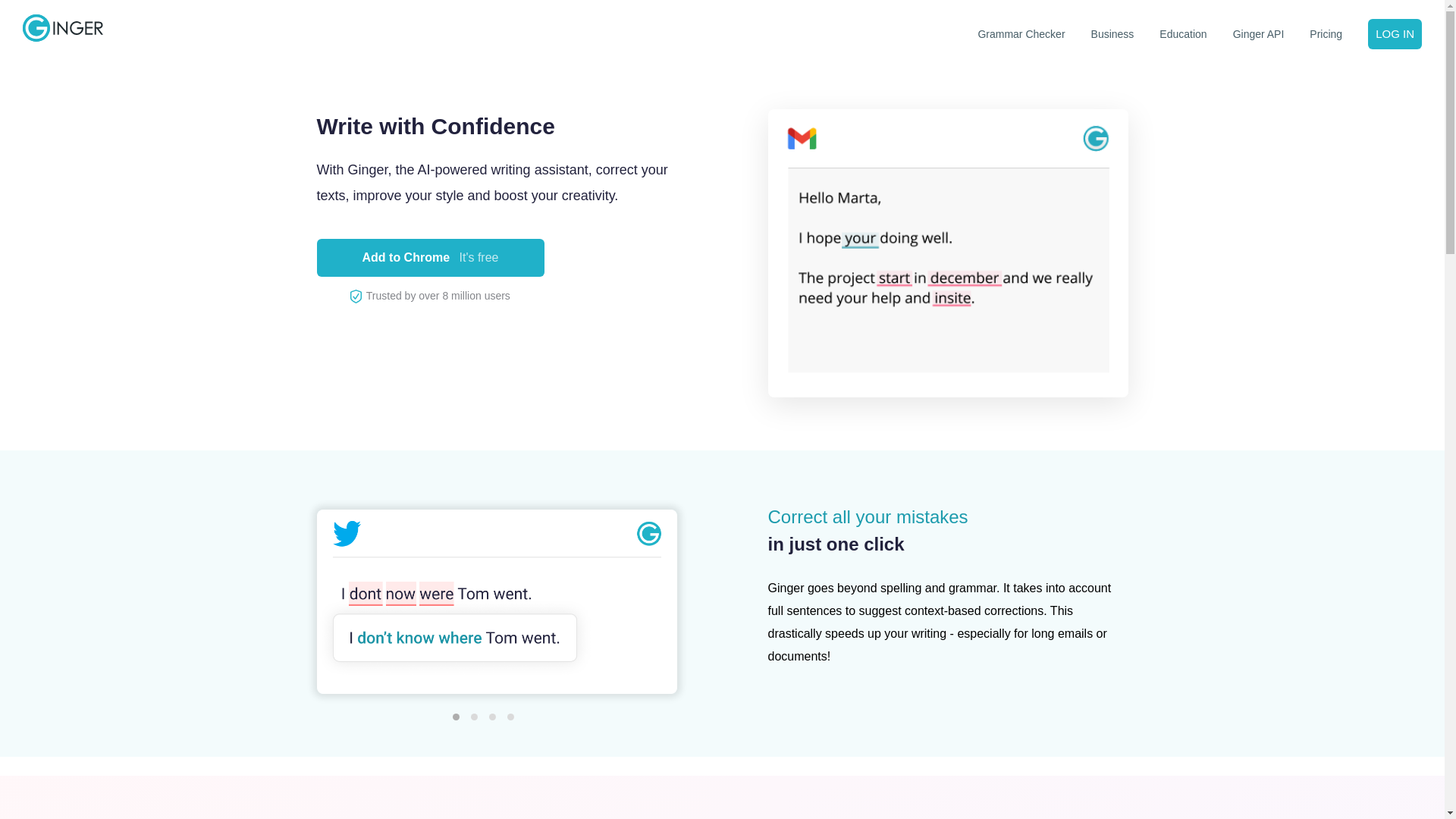 website screenshot of https://www.gingersoftware.com/