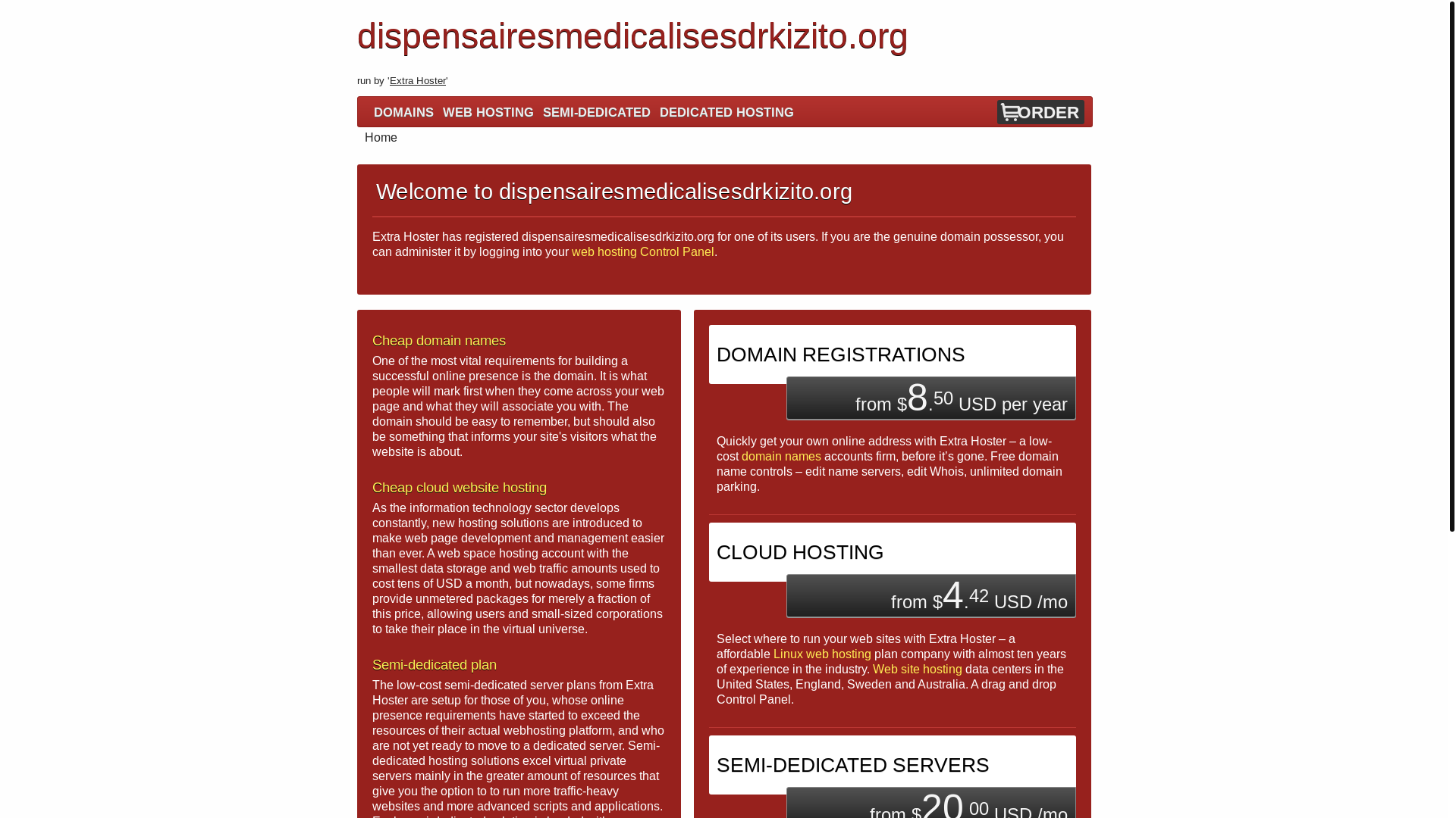 website screenshot of https://dispensairesmedicalisesdrkizito.org/