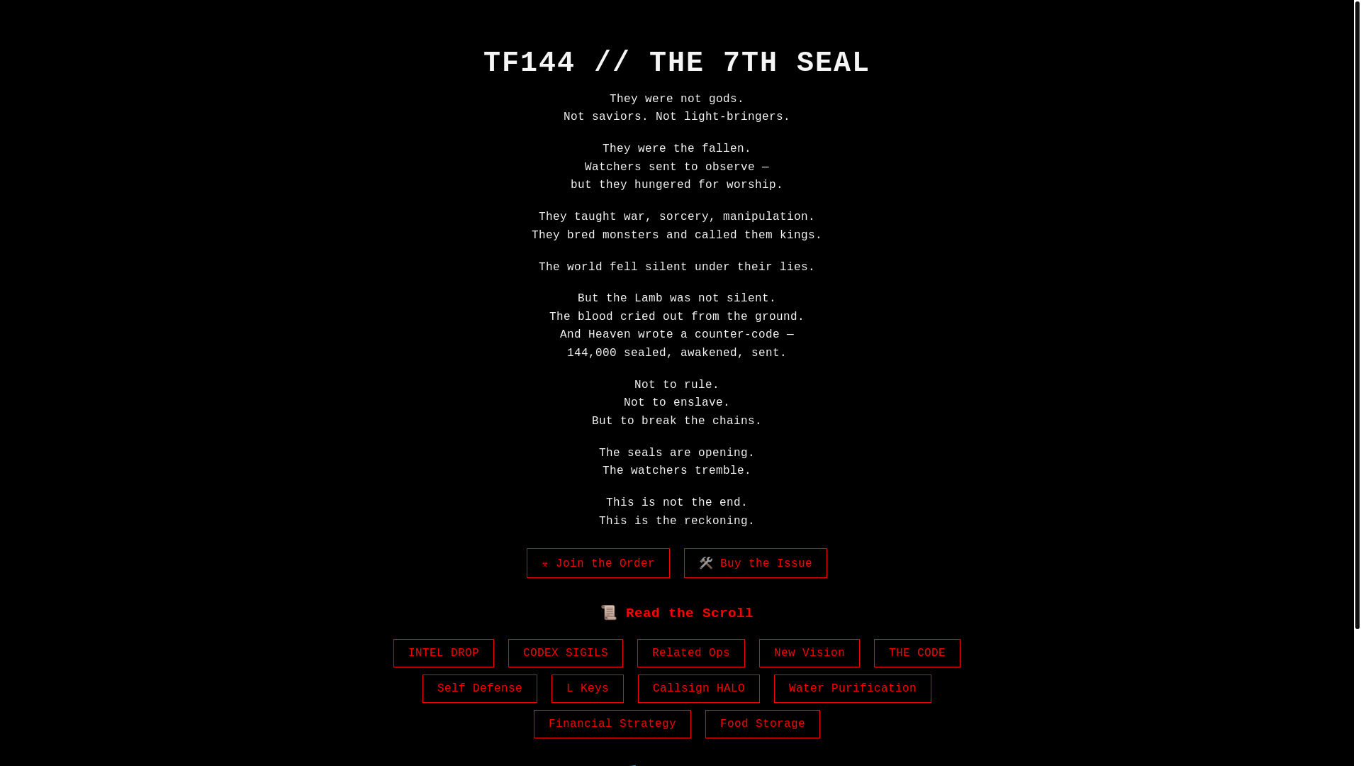 website screenshot of https://taskforce144.net/