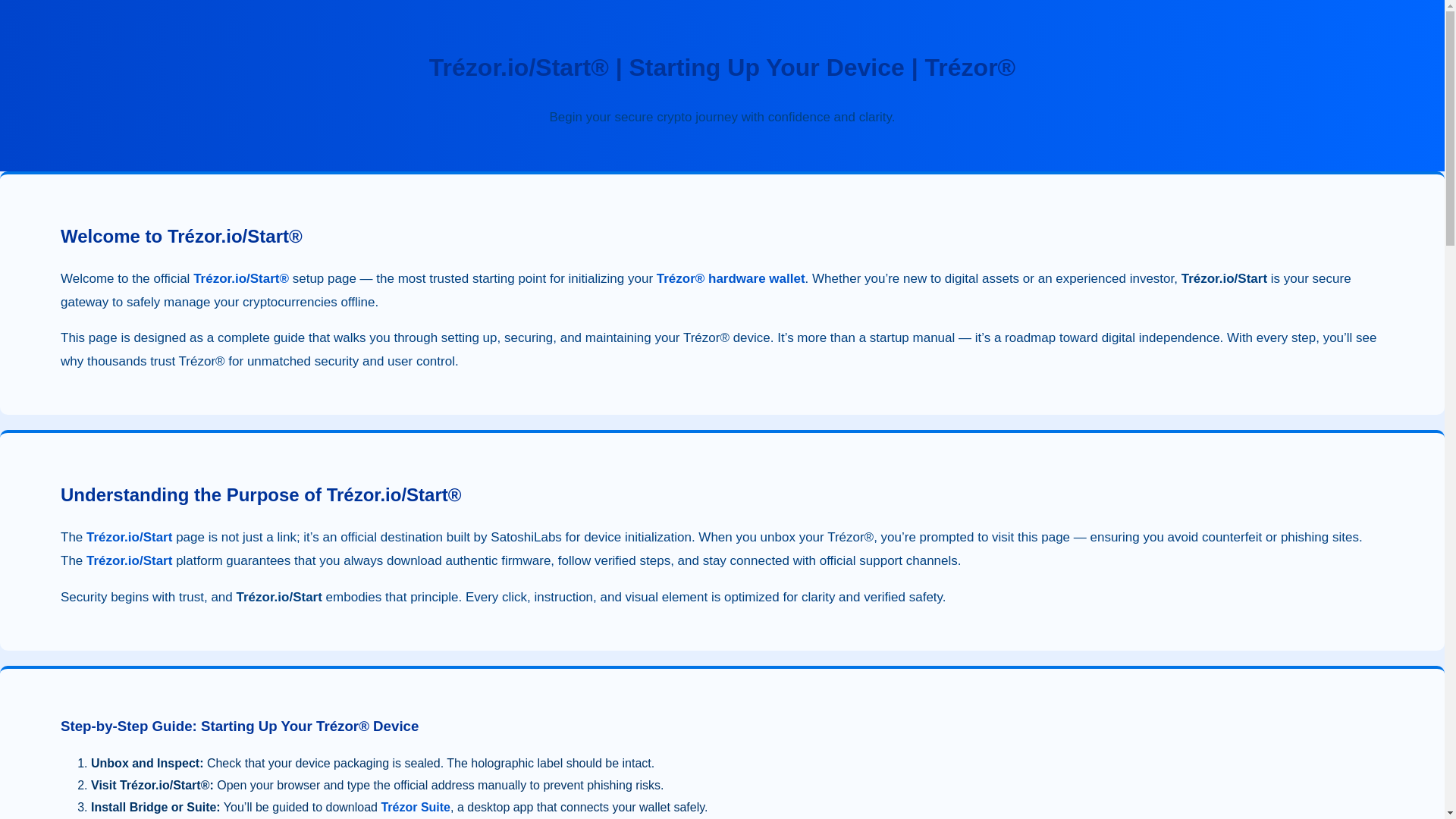 website screenshot of https://start--trezr-xeng.pages.dev/