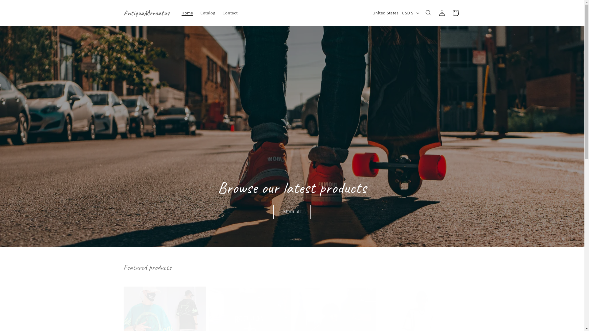 website screenshot of https://antiquamercatus.com/