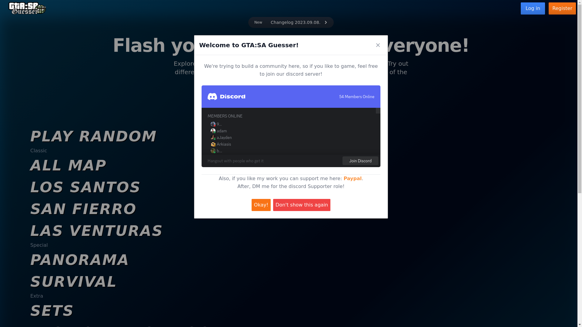 website screenshot of https://gtasaguesser.app/
