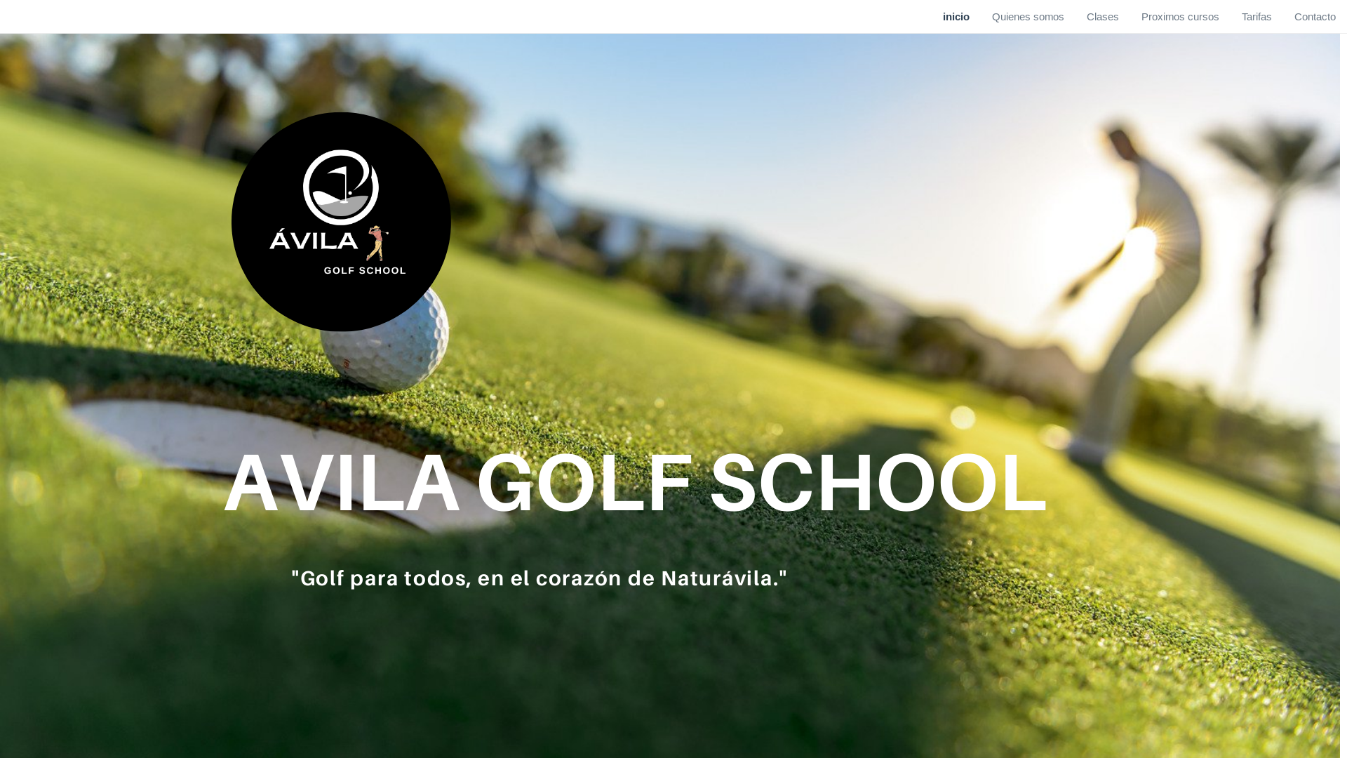 website screenshot of https://avilagolfschool.com/