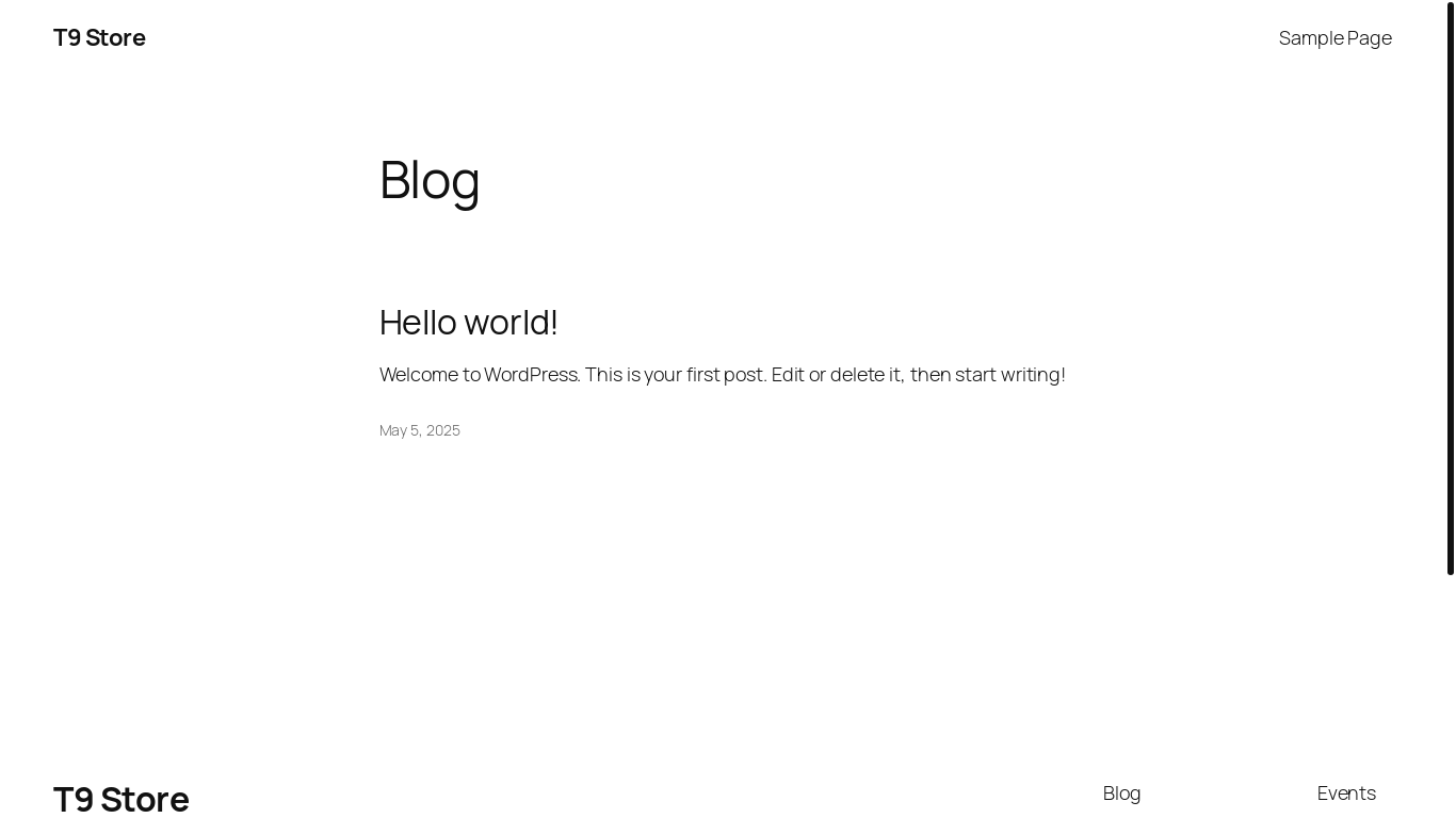 website screenshot of https://t9store.pk/