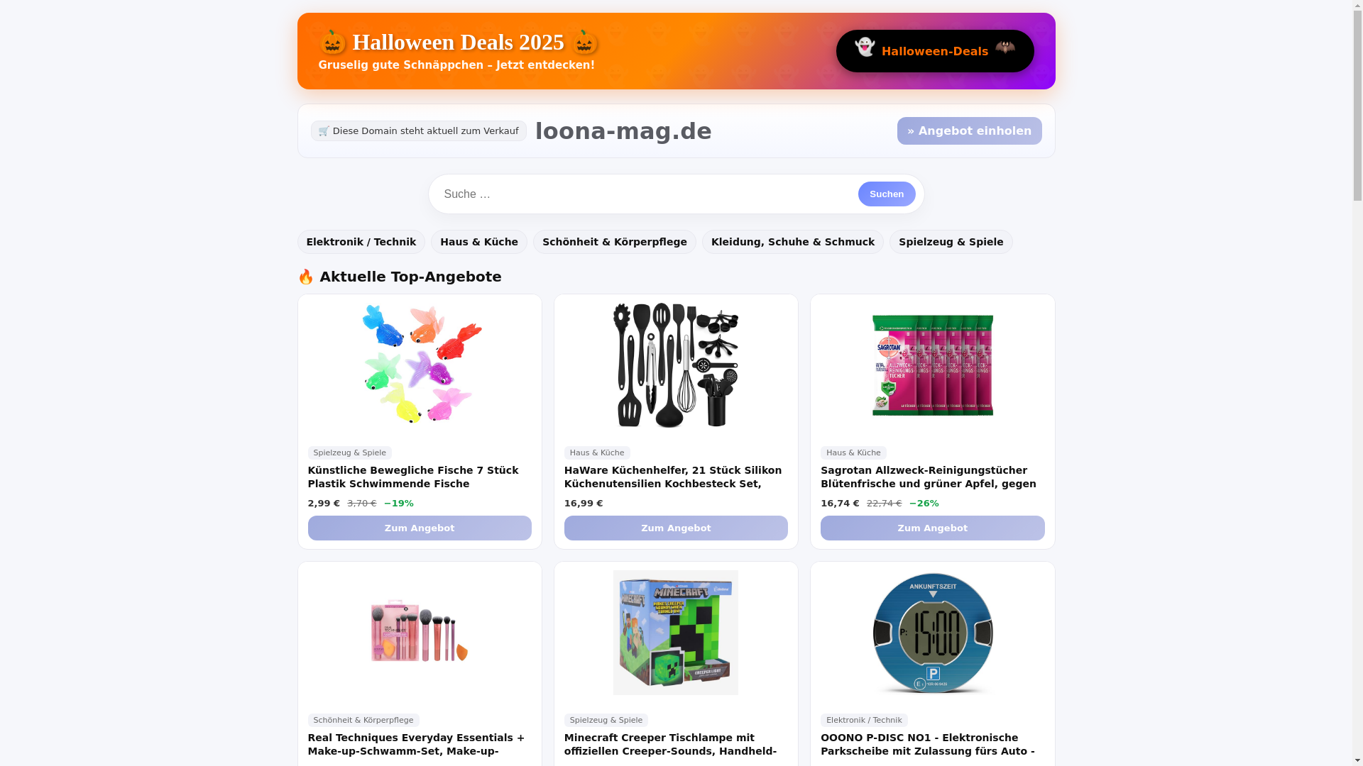 website screenshot of https://loona-mag.de/