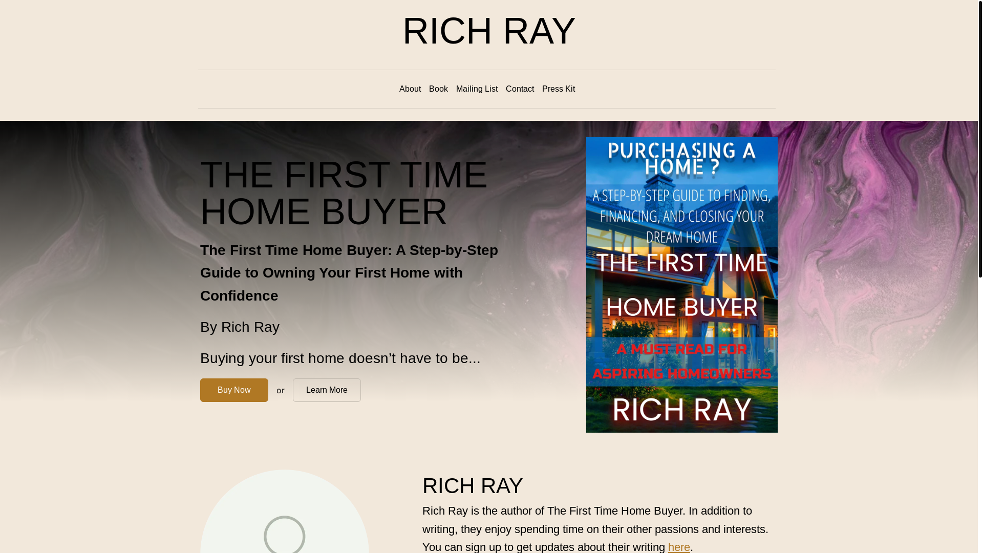 website screenshot of https://authorrichray.com/