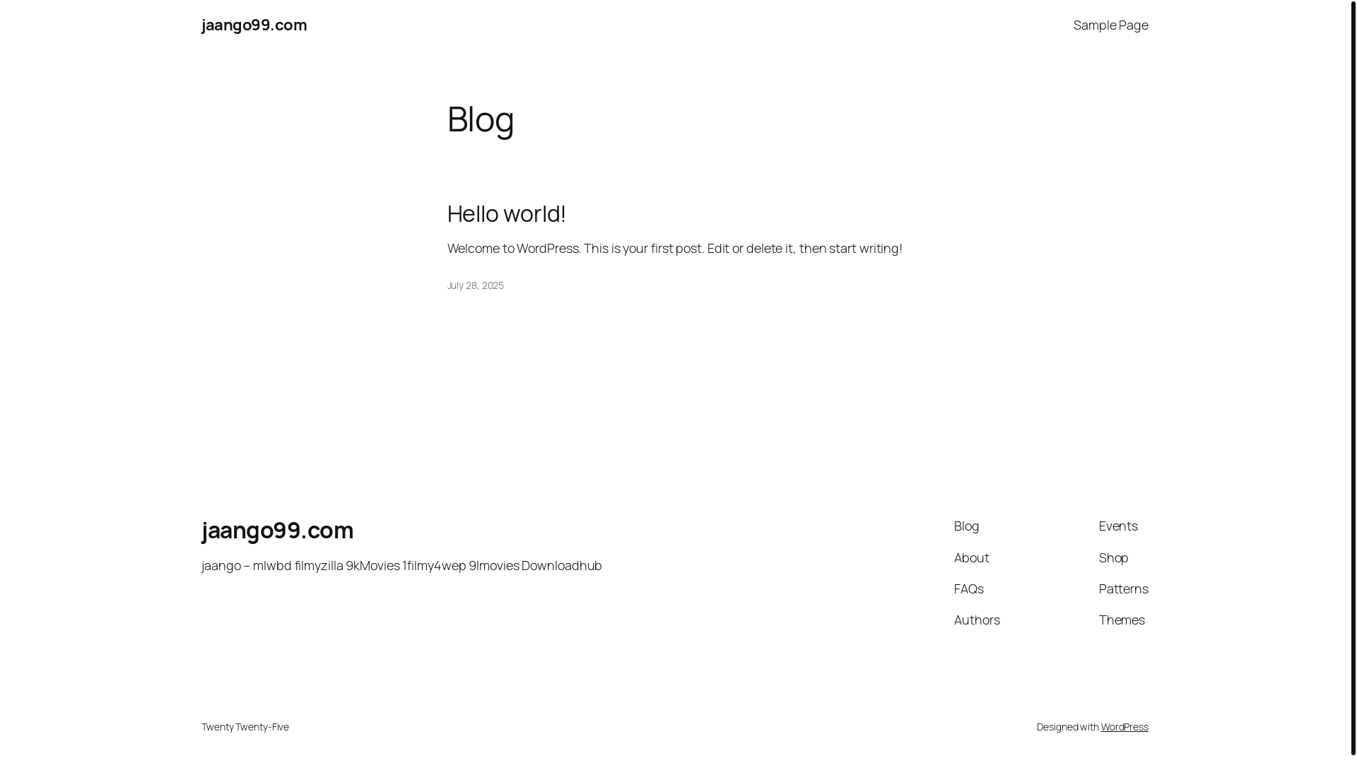 website screenshot of https://jaango99.com/