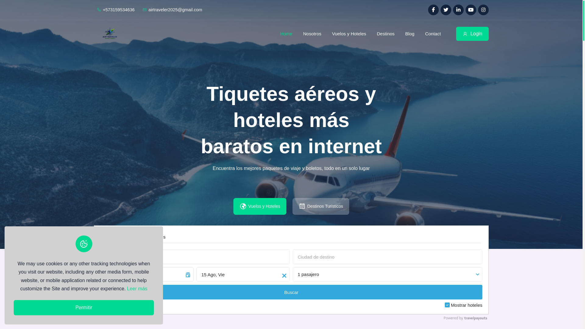 website screenshot of https://airtraveler.online/