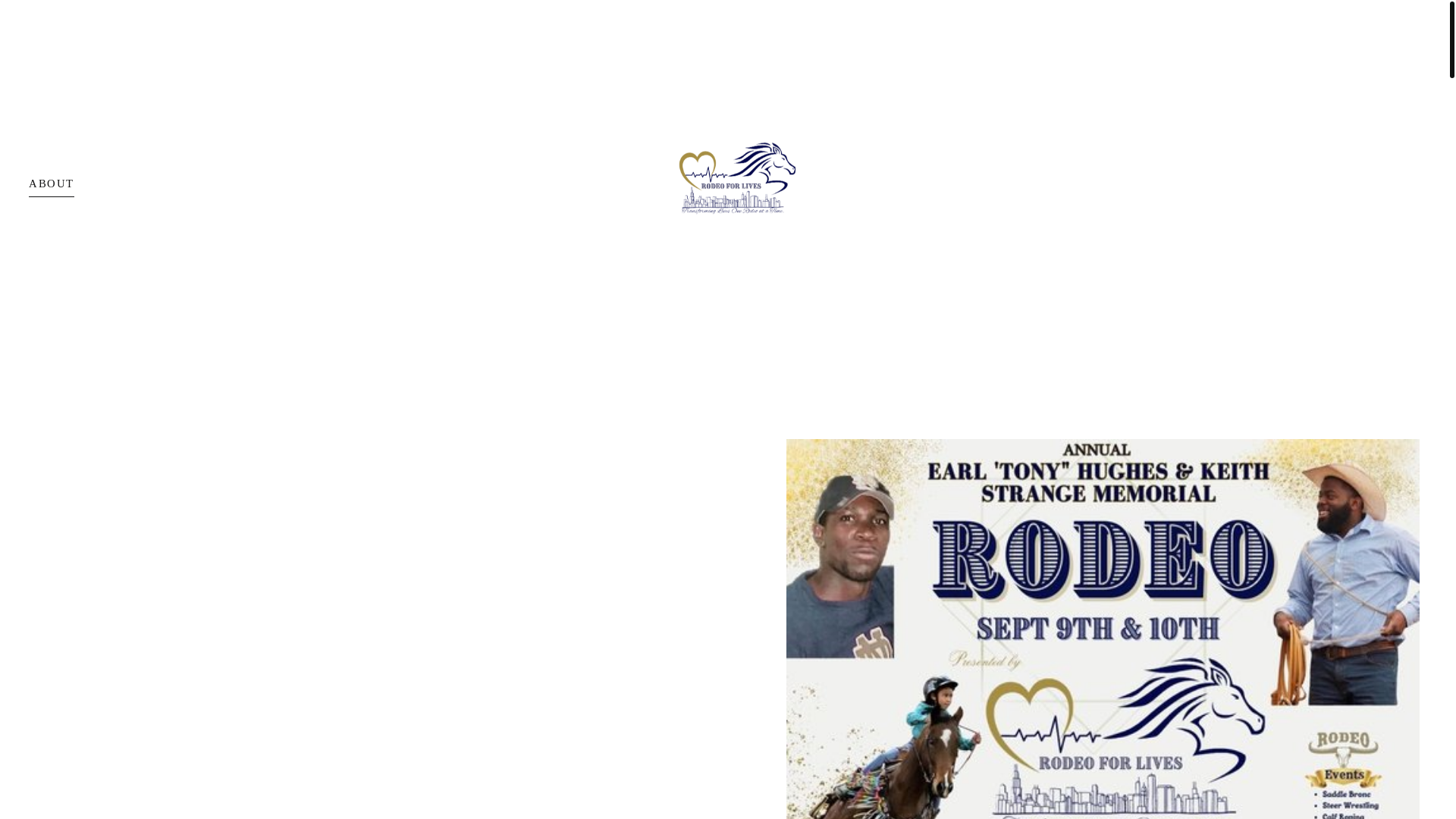 website screenshot of https://rodeoforlives.com/