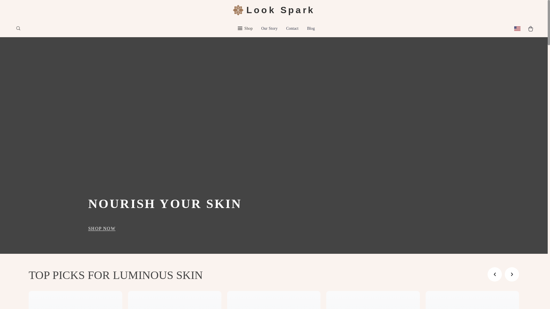 website screenshot of https://lookspark.shop/