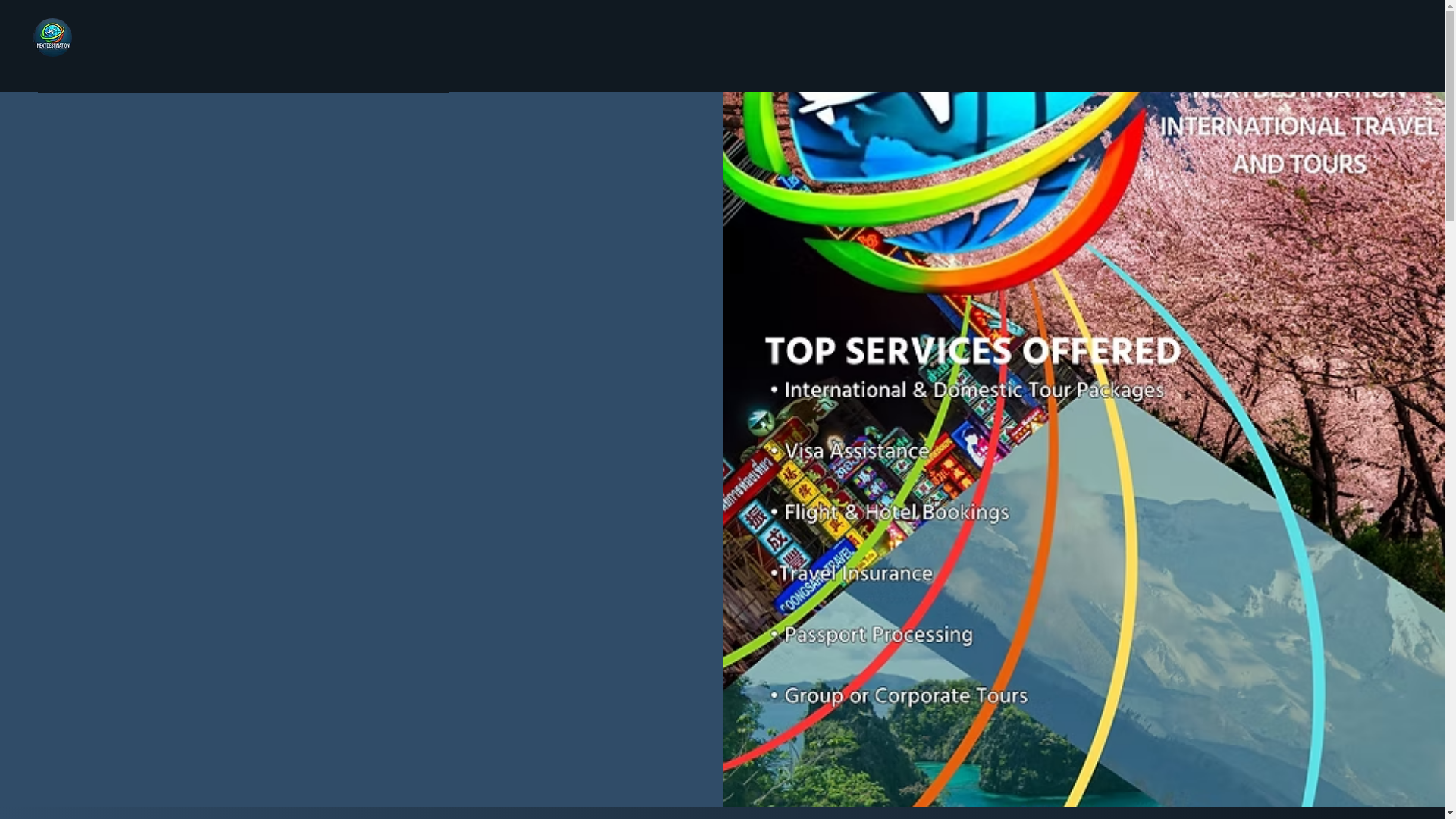 website screenshot of https://nextdestinationintl.com/