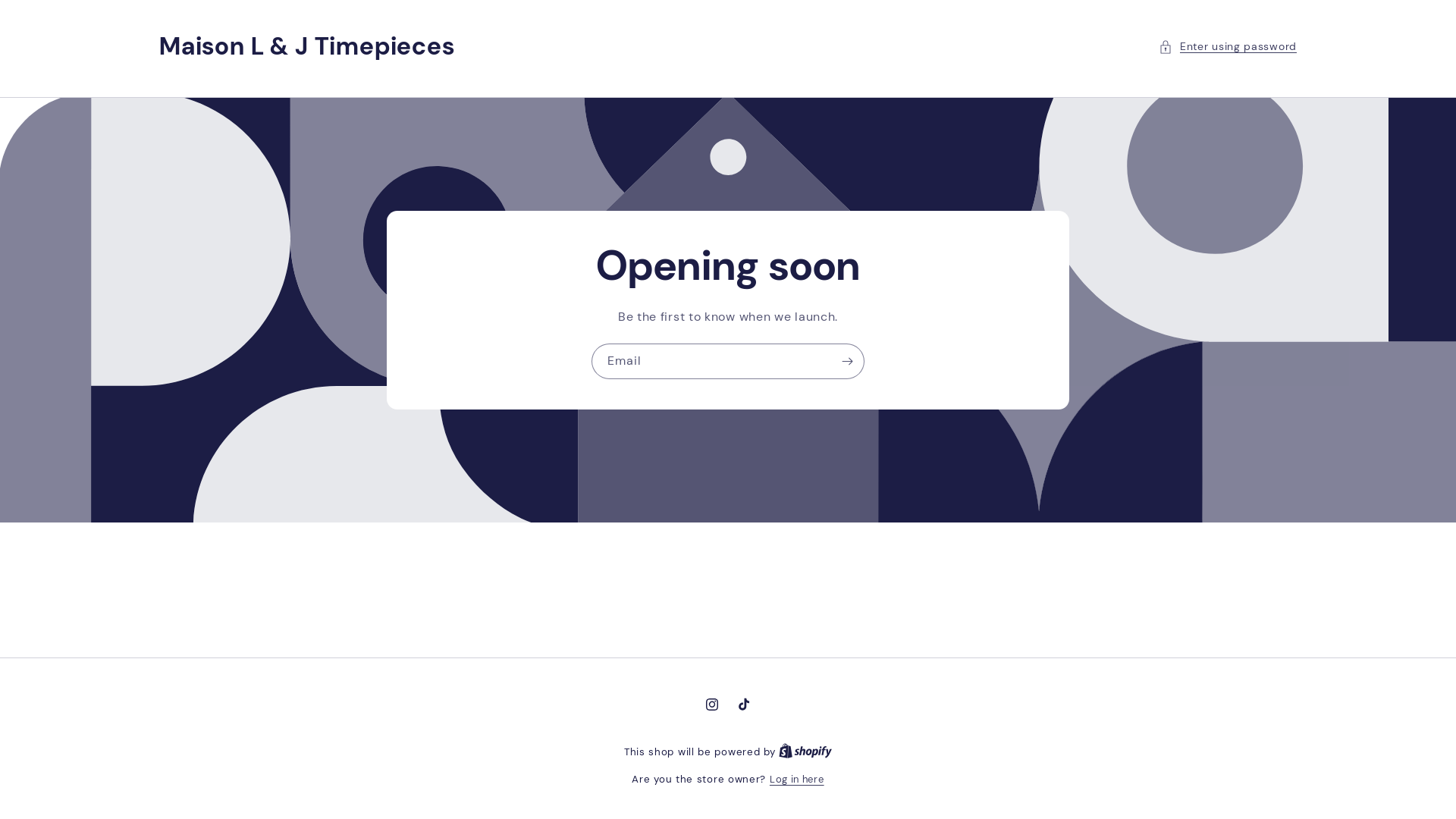 website screenshot of https://maisonljtimepieces.com/