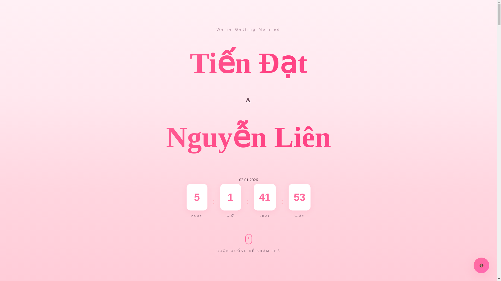 website screenshot of https://wedding.namth.online/