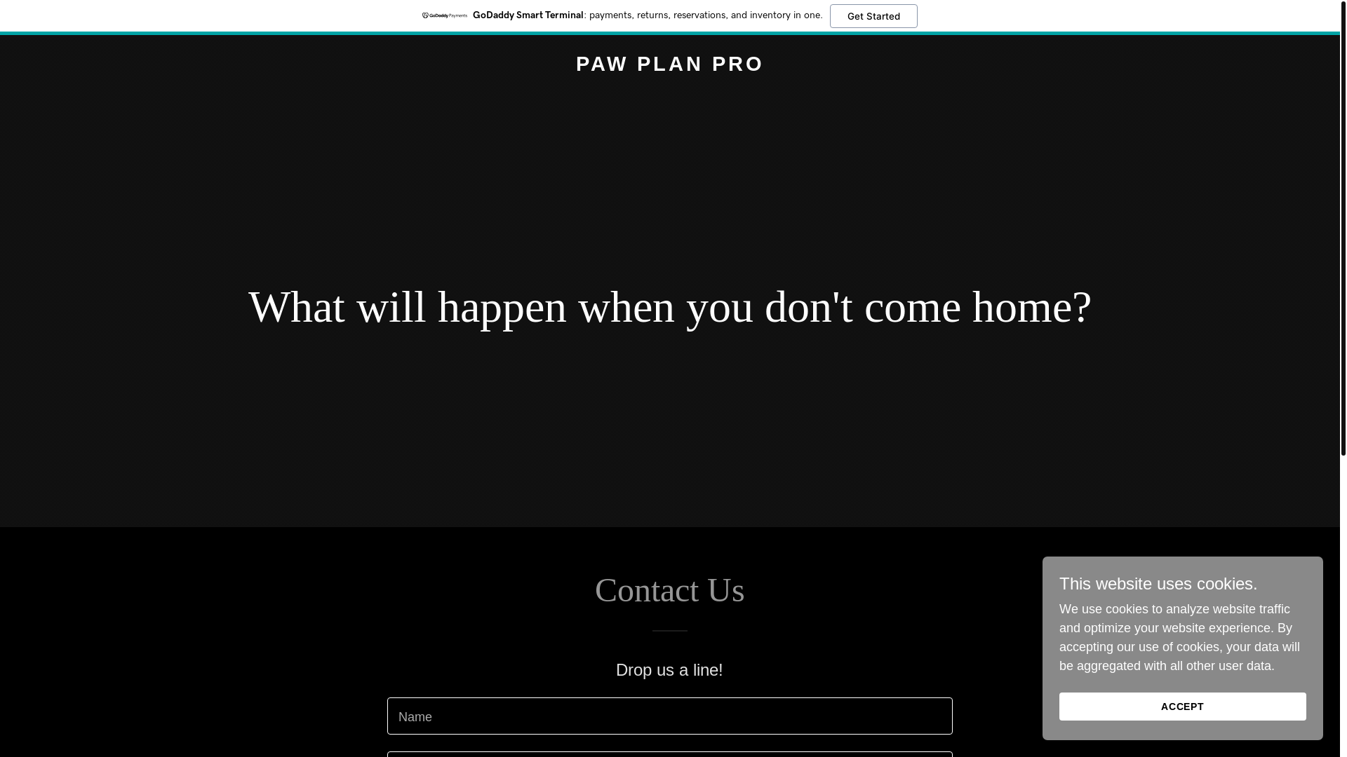 website screenshot of https://pawplanpro.org/