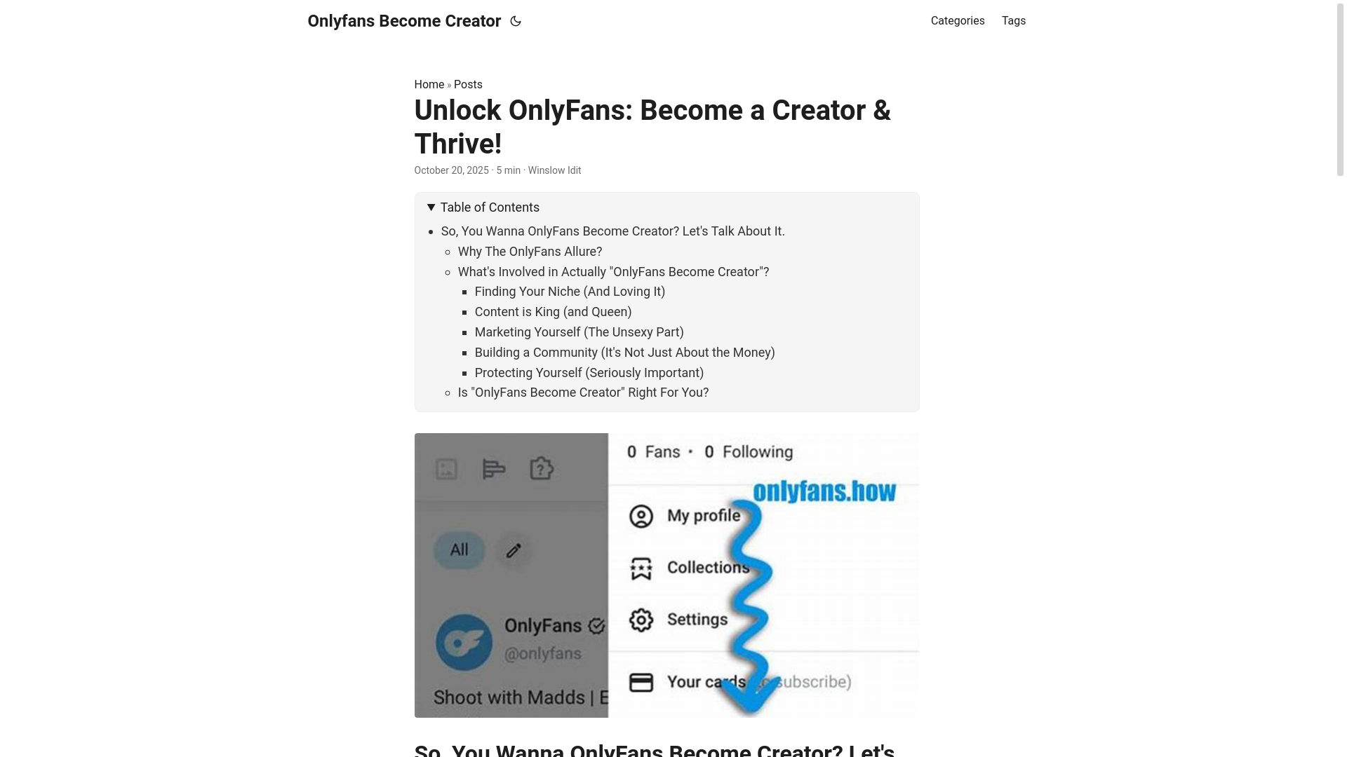 website screenshot of https://onlyfans-become-creator.pages.dev/