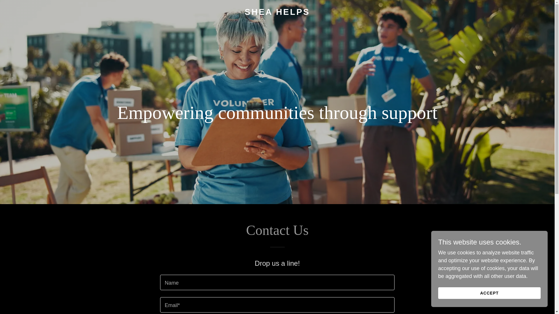 website screenshot of https://sheahelps.org/