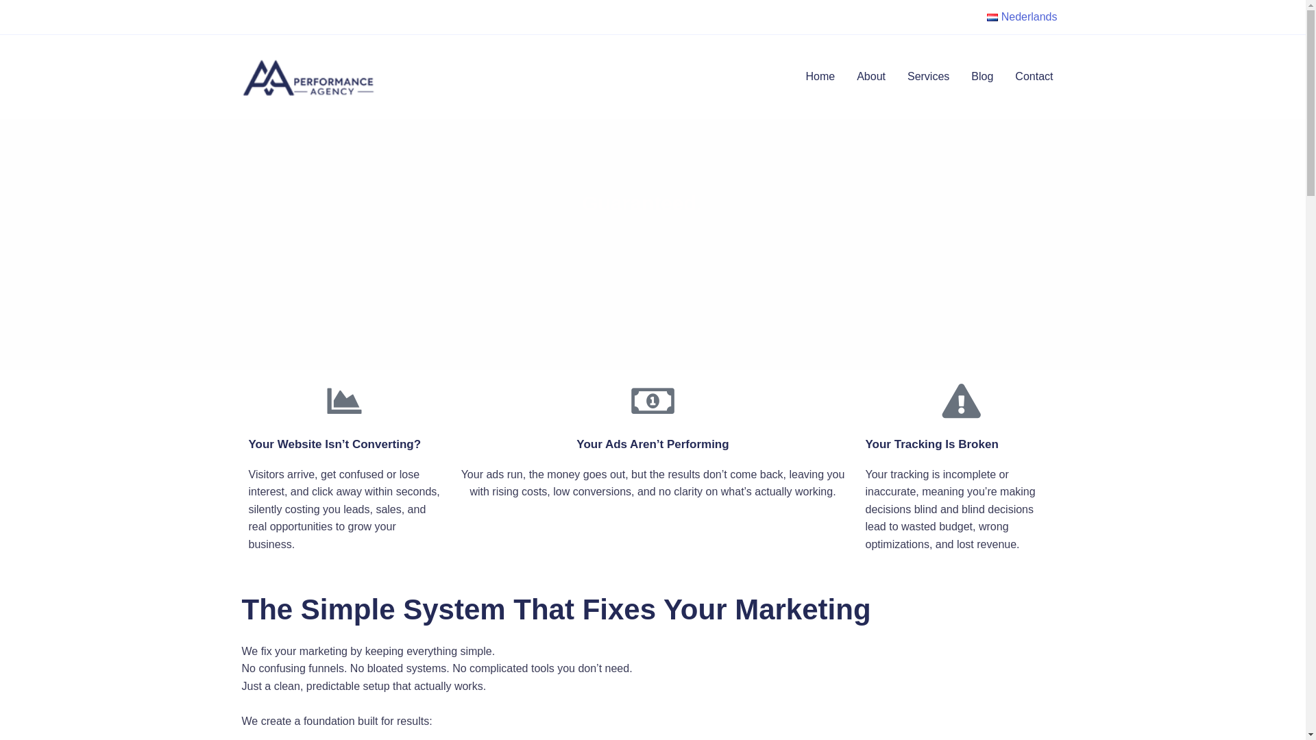 website screenshot of https://aaperformanceagencyonai.com/