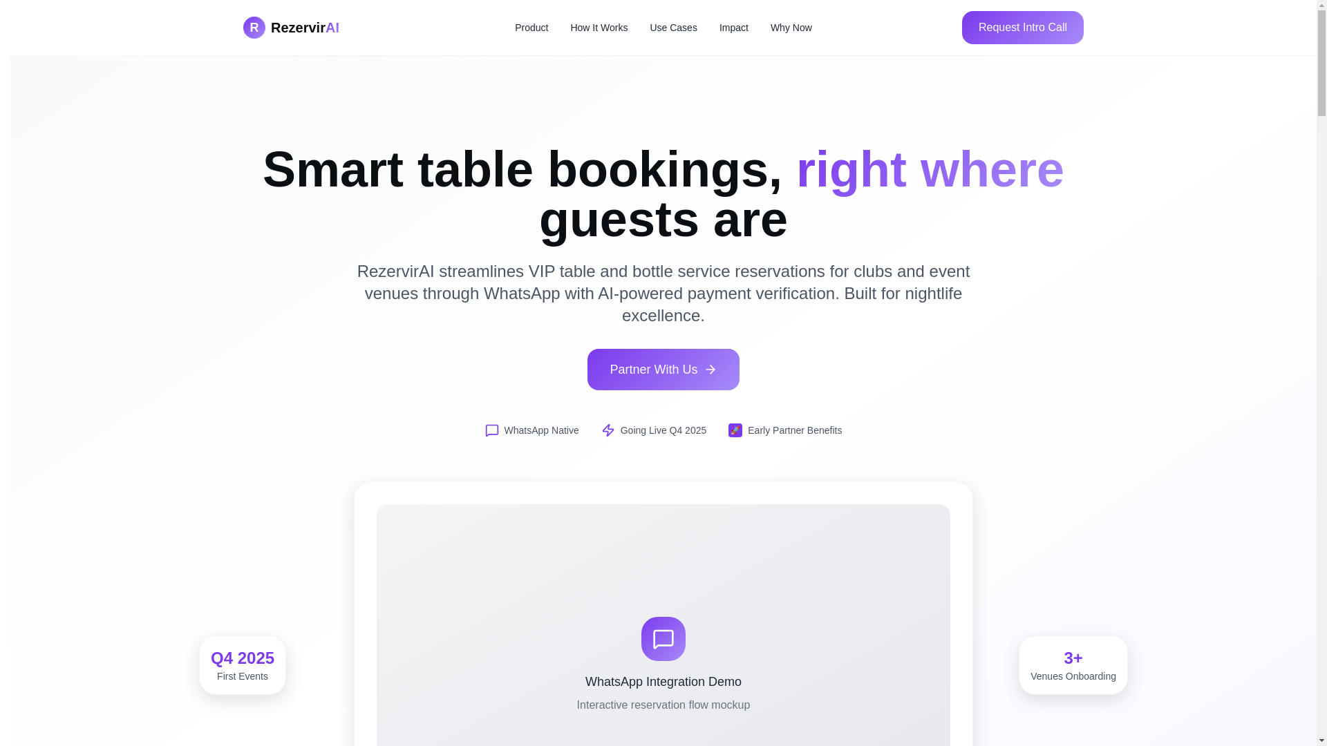 website screenshot of https://rezervirai-landing.pages.dev/