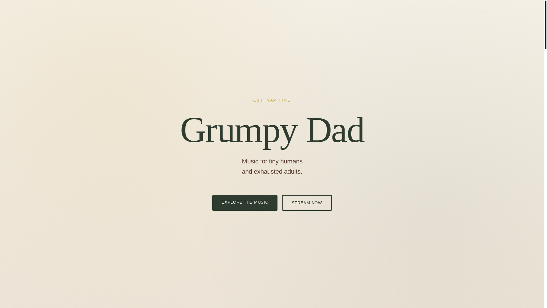 website screenshot of https://grumpydadmusic.com/