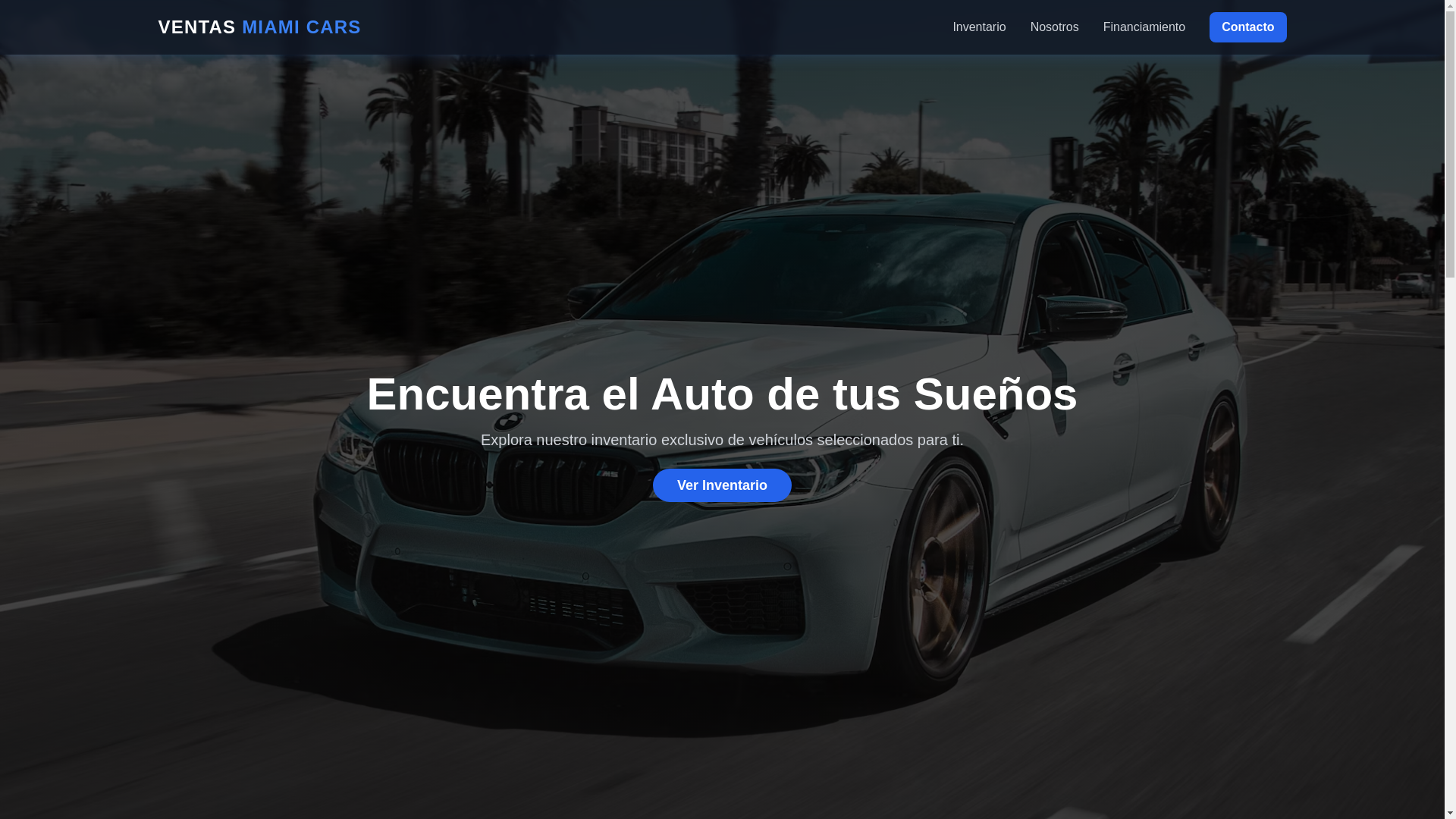 website screenshot of https://ventas-miami-cars.pages.dev/