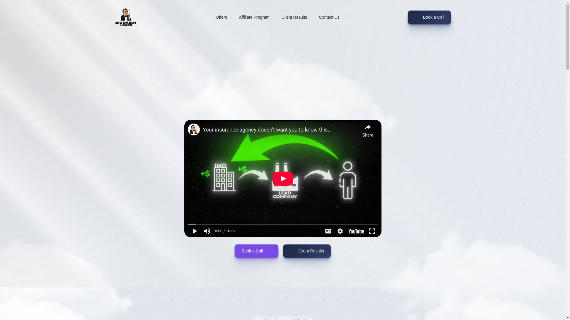 website screenshot of https://thebigdaddyleads.com/