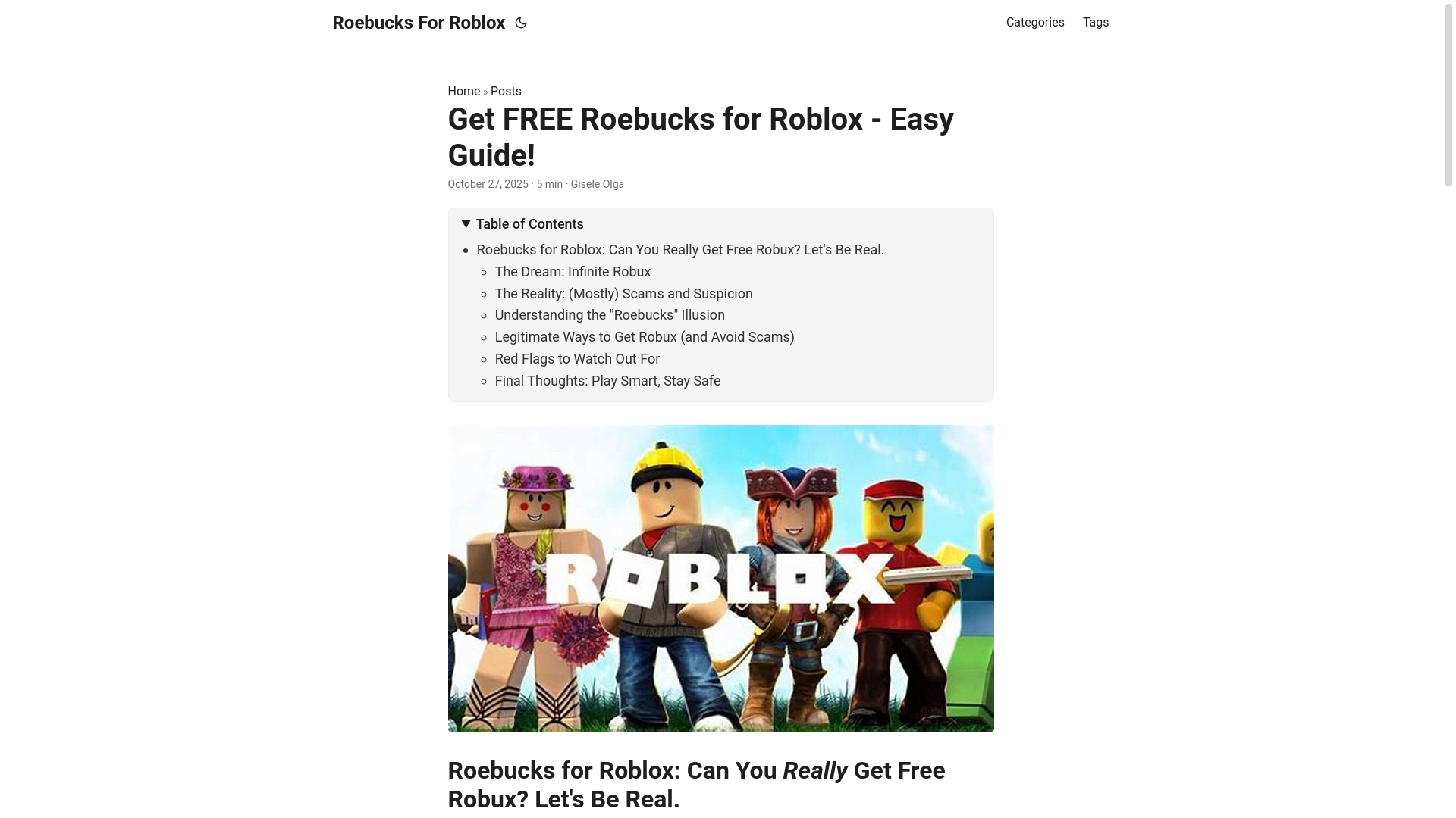 website screenshot of https://roebucks-for-roblox.pages.dev/