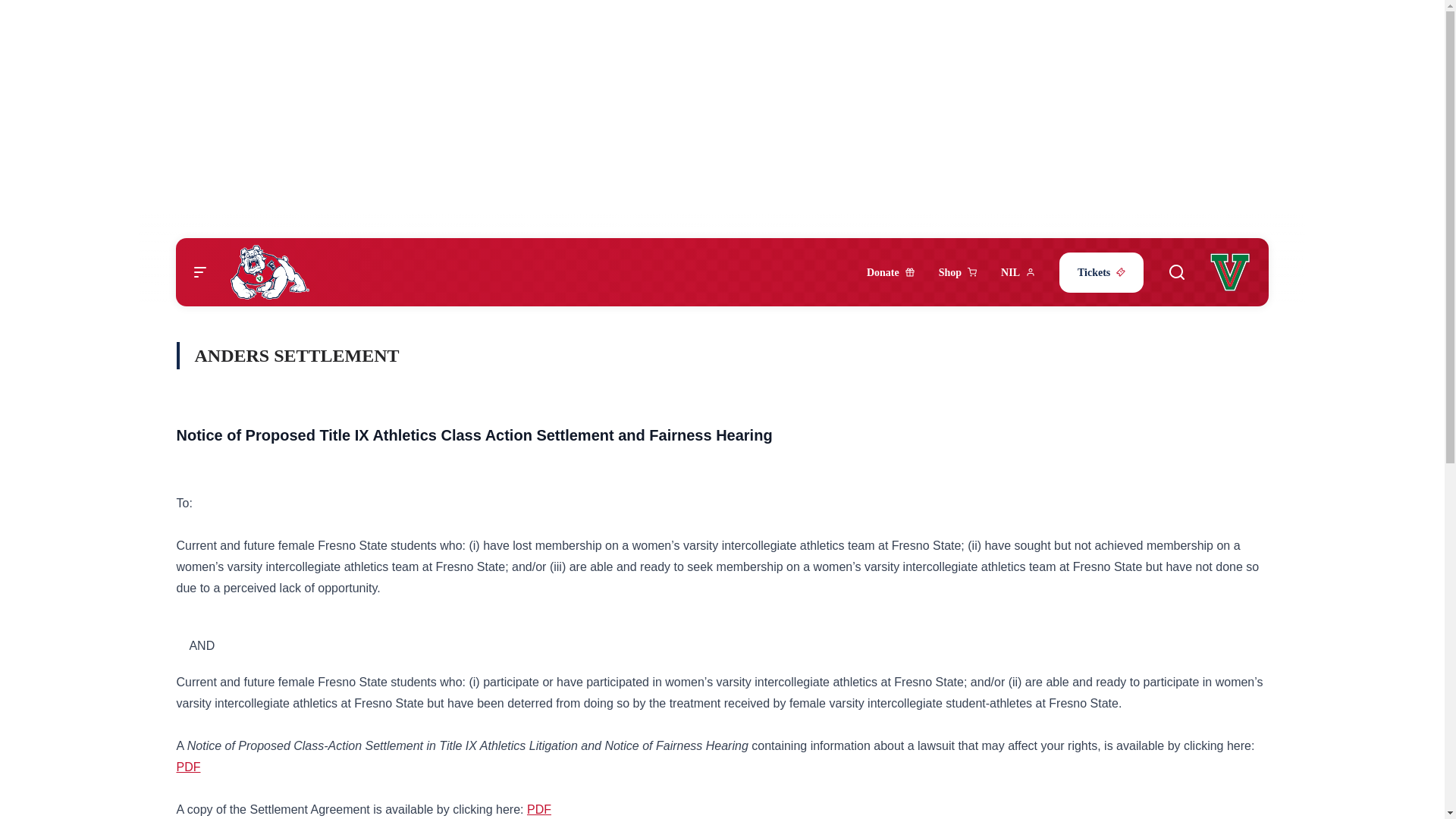 website screenshot of https://gobulldogs.com/sports/2025/9/24/anders-settlement