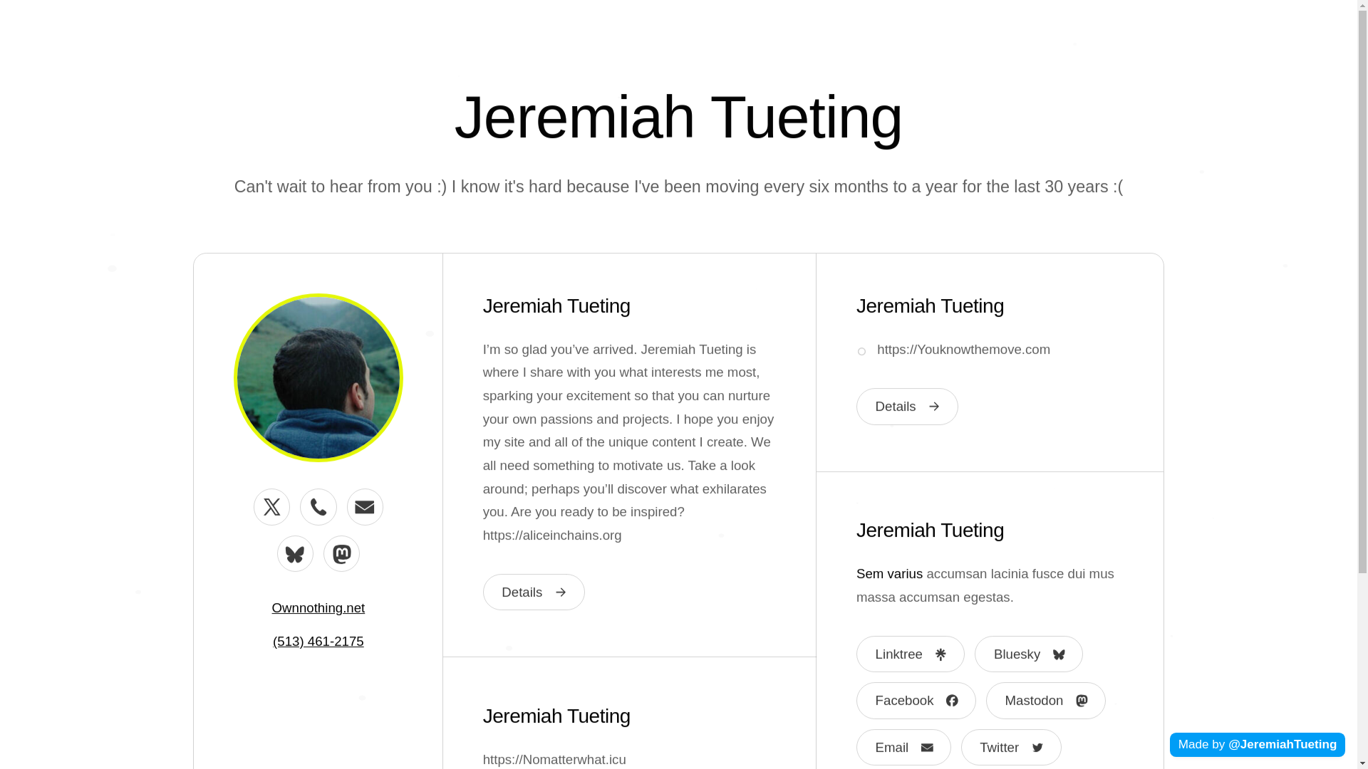 website screenshot of https://ownnothing.net/
