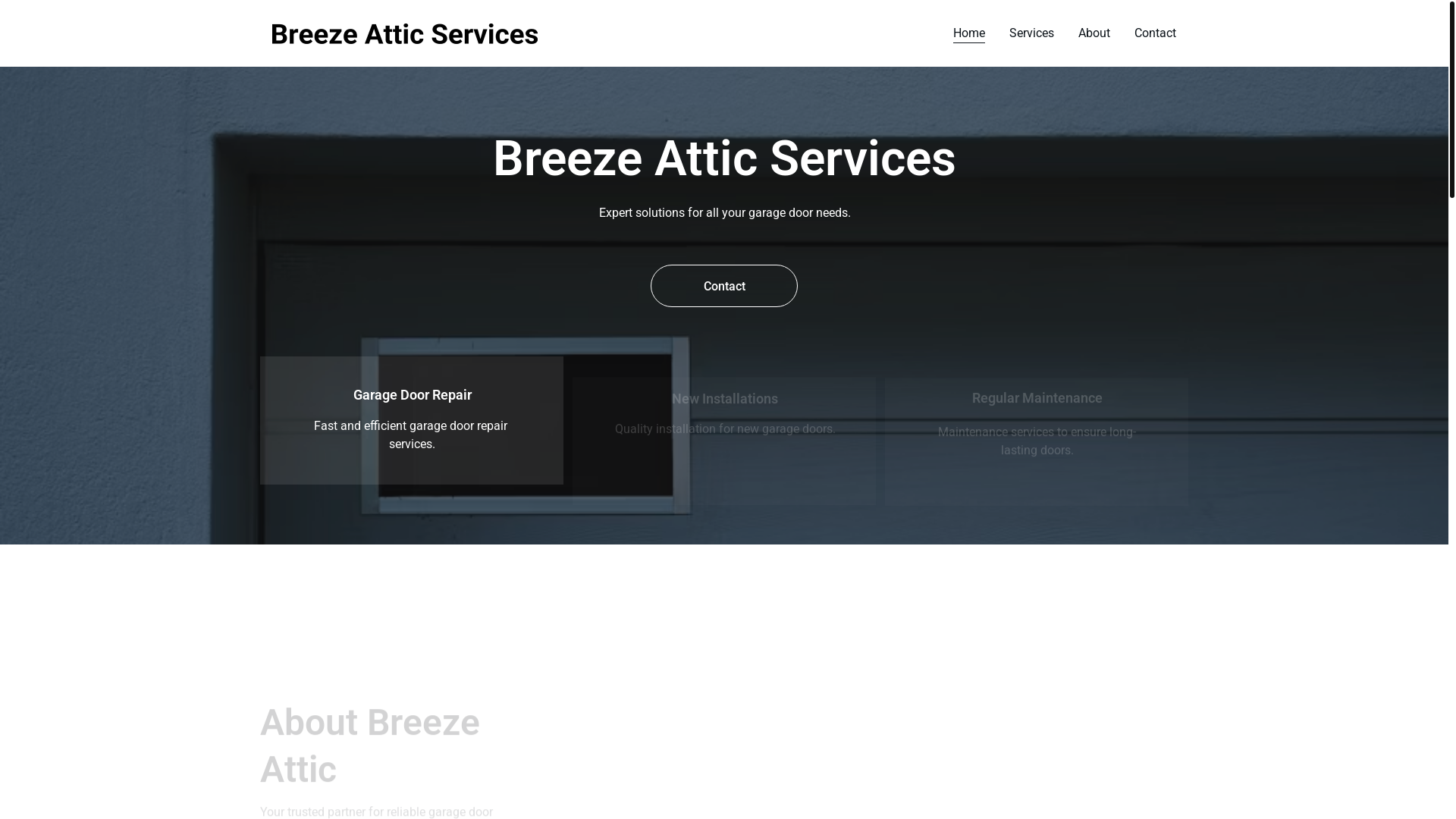 website screenshot of https://breezeatticservices.com/