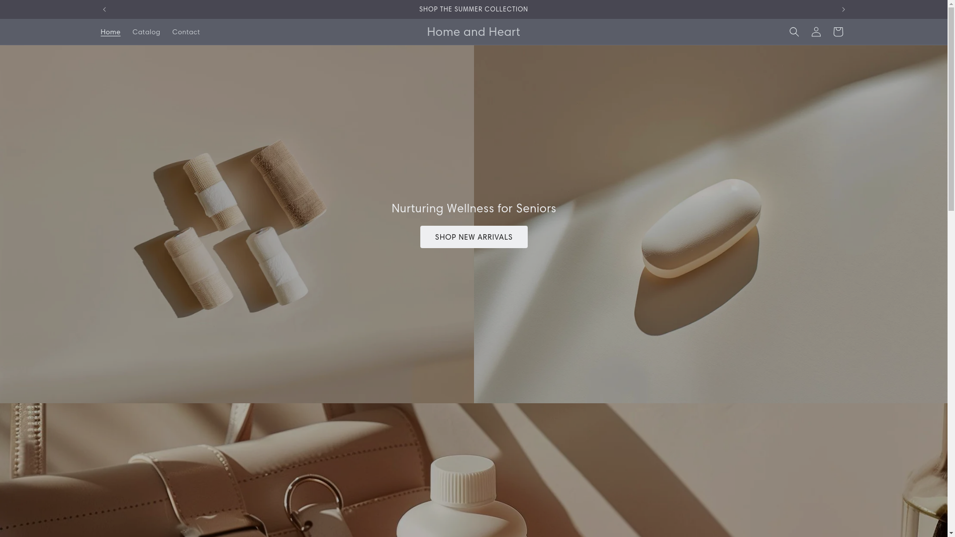 website screenshot of https://homeandheartshop.com/