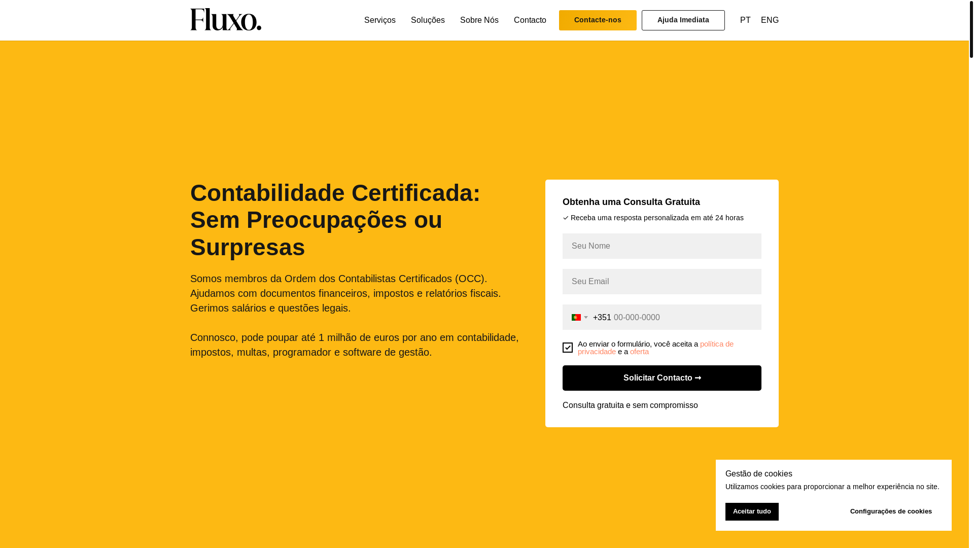 website screenshot of https://efaturas.pt/