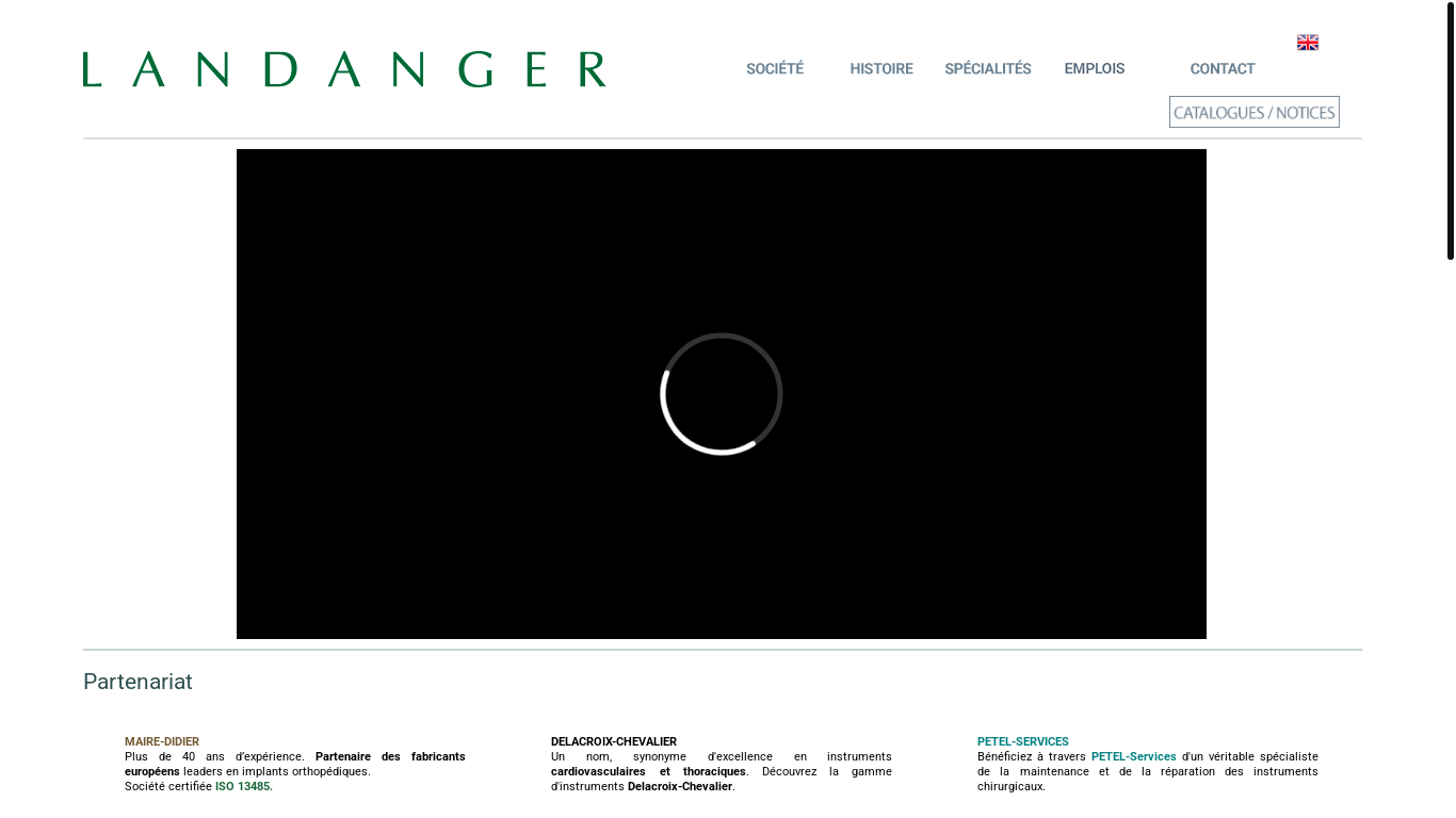 website screenshot of https://landanger.com/