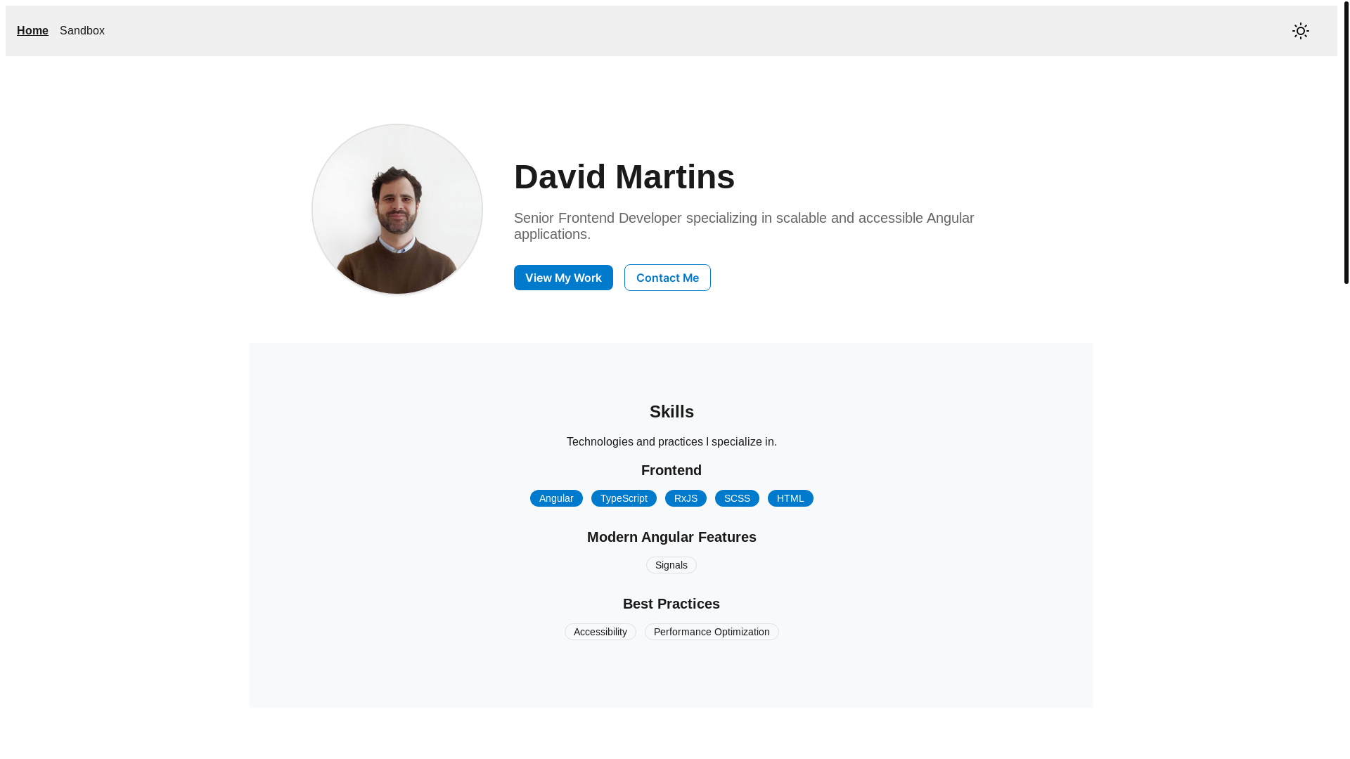 website screenshot of https://davidmartins.dev/