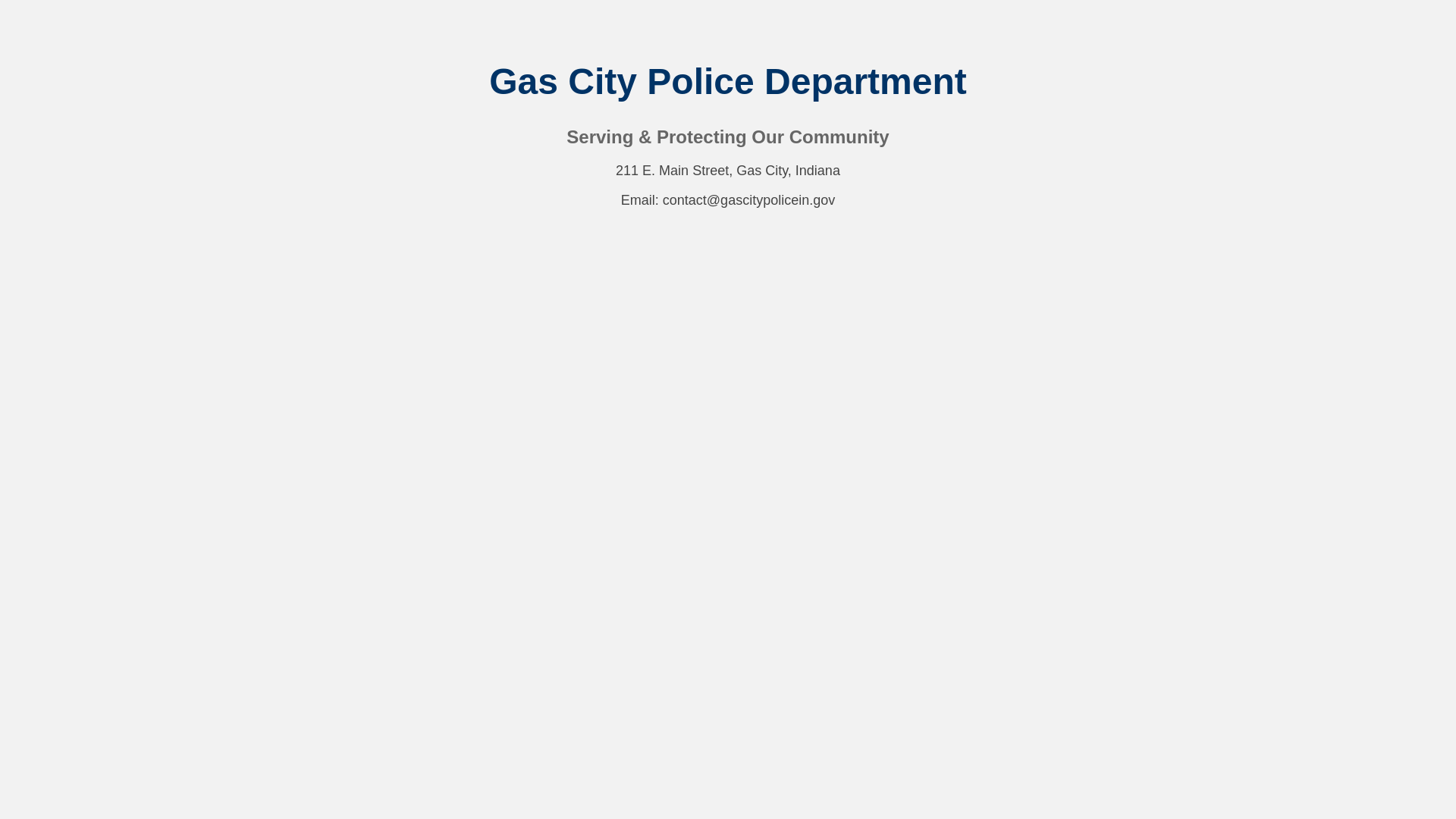 website screenshot of https://gascitypolice.pages.dev/