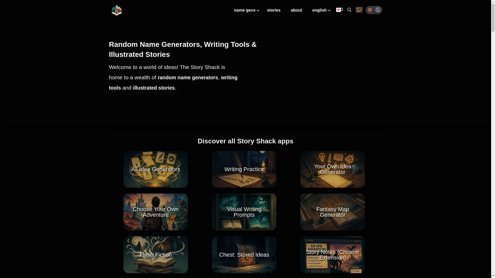 website screenshot of https://story-shack.pages.dev/