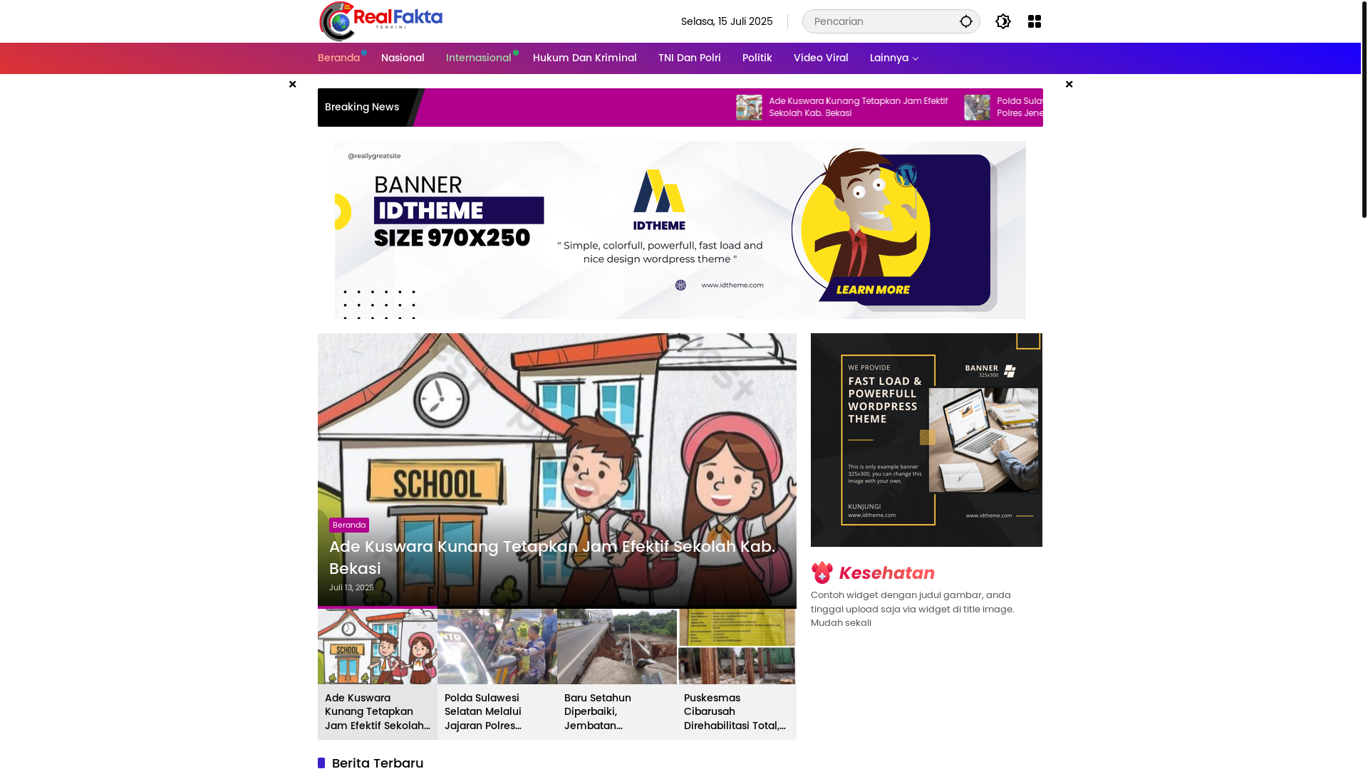 website screenshot of https://realfaktaterkini.com/