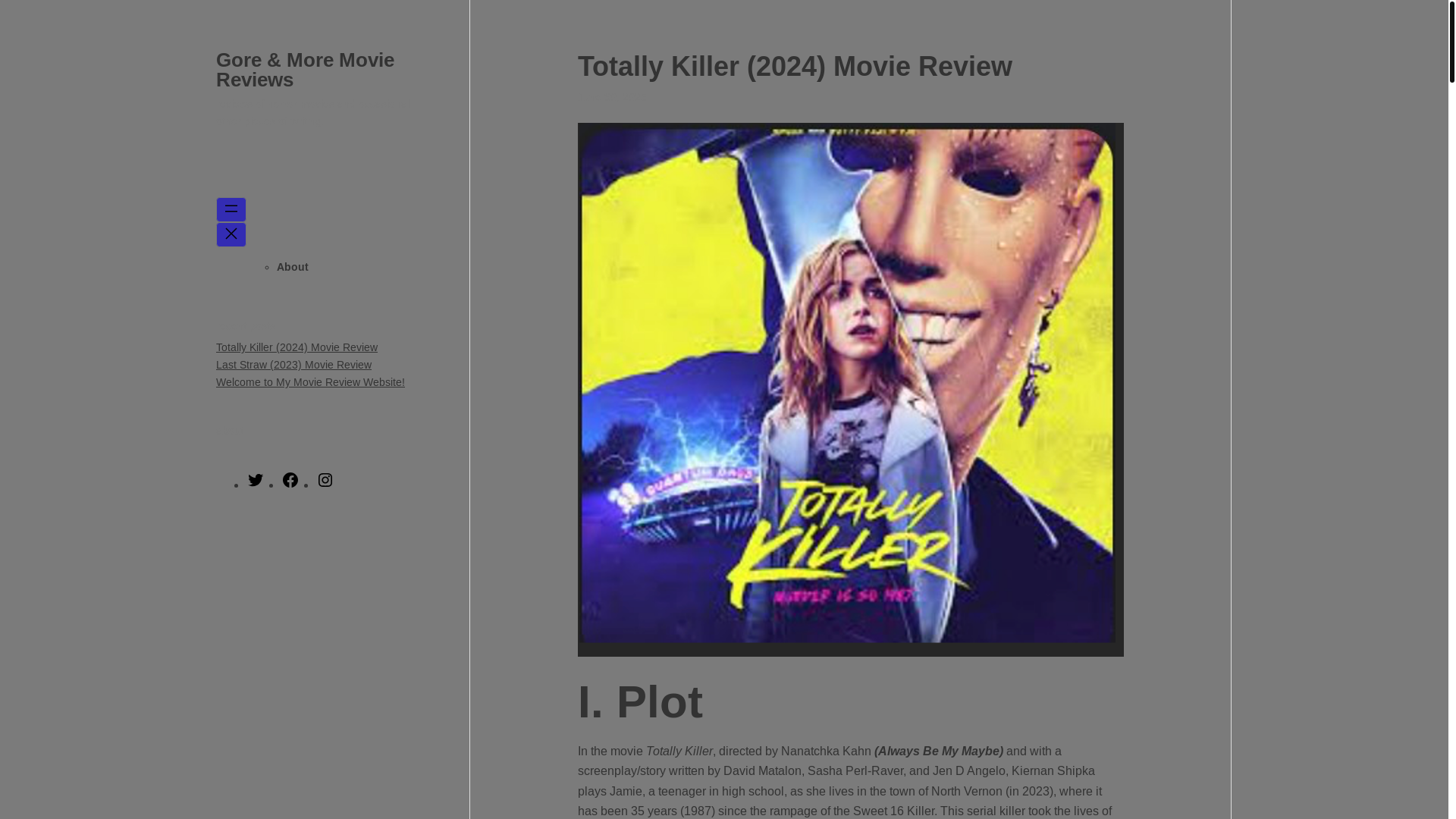 website screenshot of https://goreandmoremoviereviews.blog/