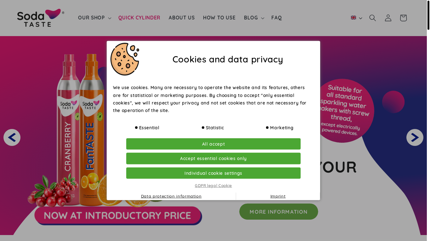 website screenshot of https://sodataste.at/
