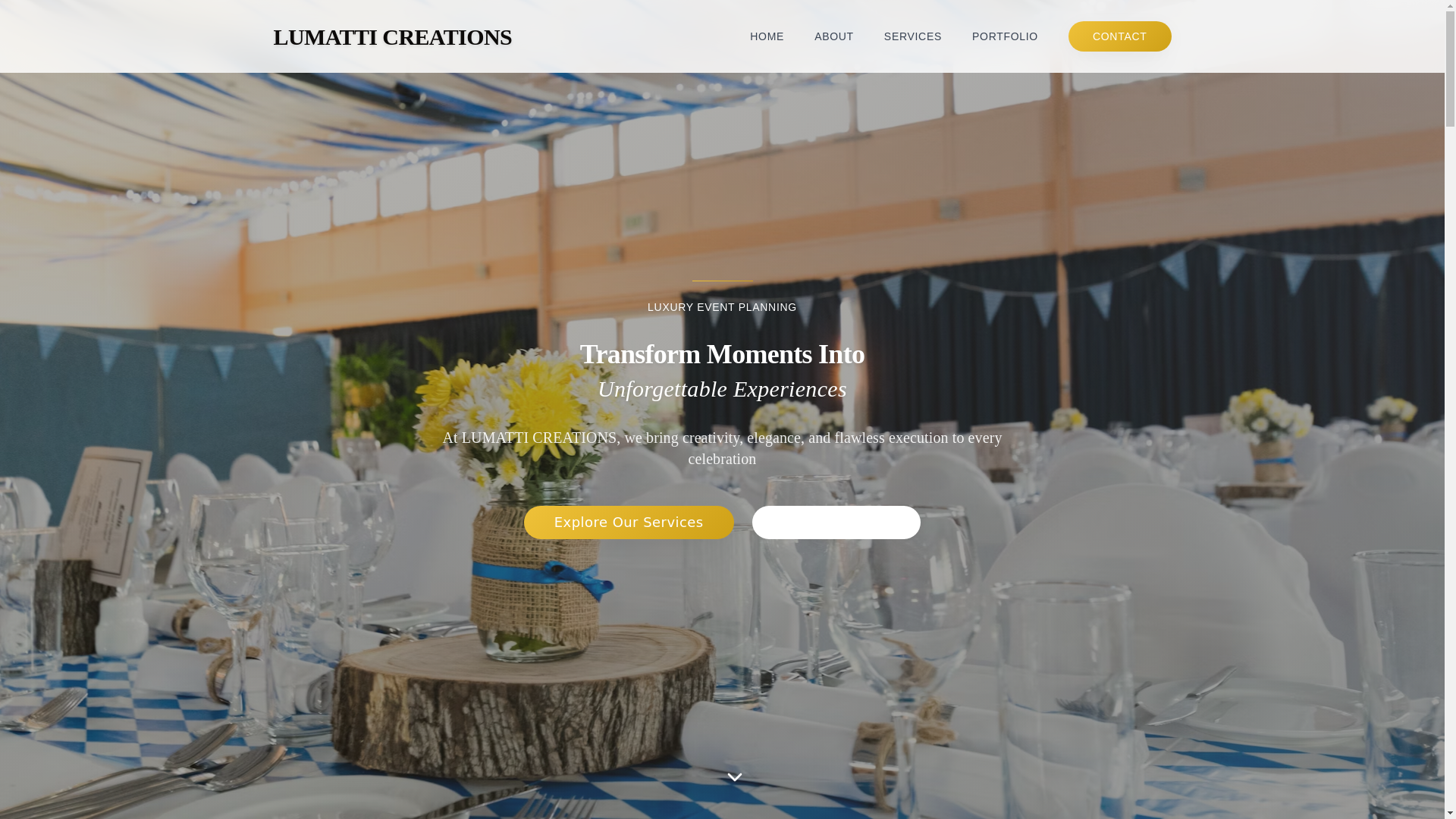 website screenshot of https://lumatticreations.com/