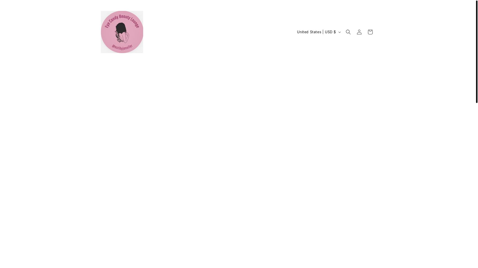 website screenshot of https://eyecandy-beautylounge.com/