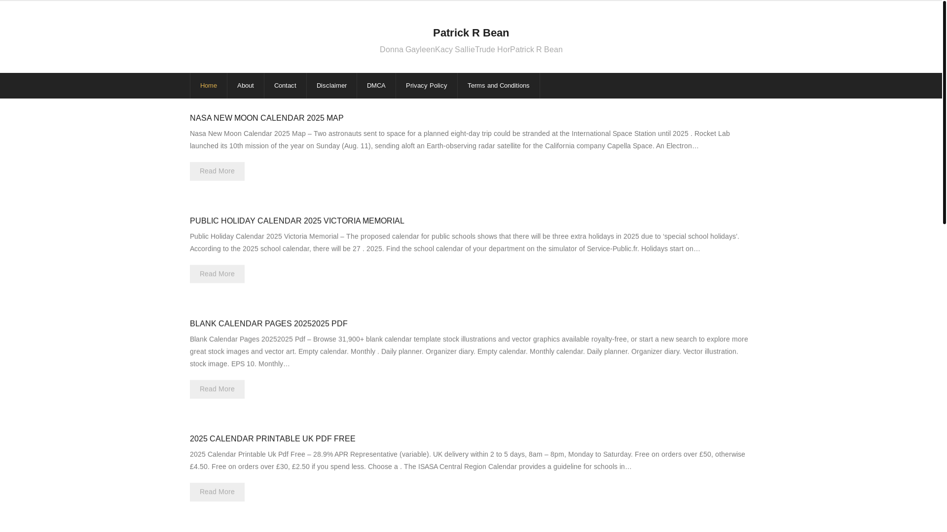 website screenshot of https://patrickrbean.pages.dev/