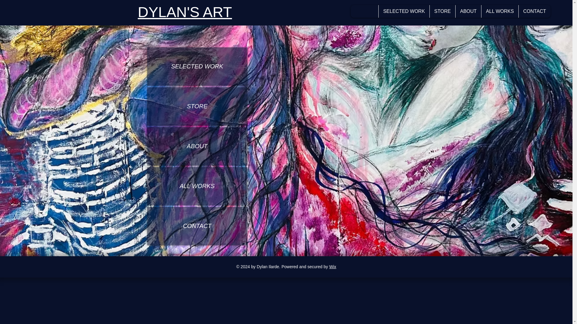 website screenshot of https://artbydylanilarde.com/