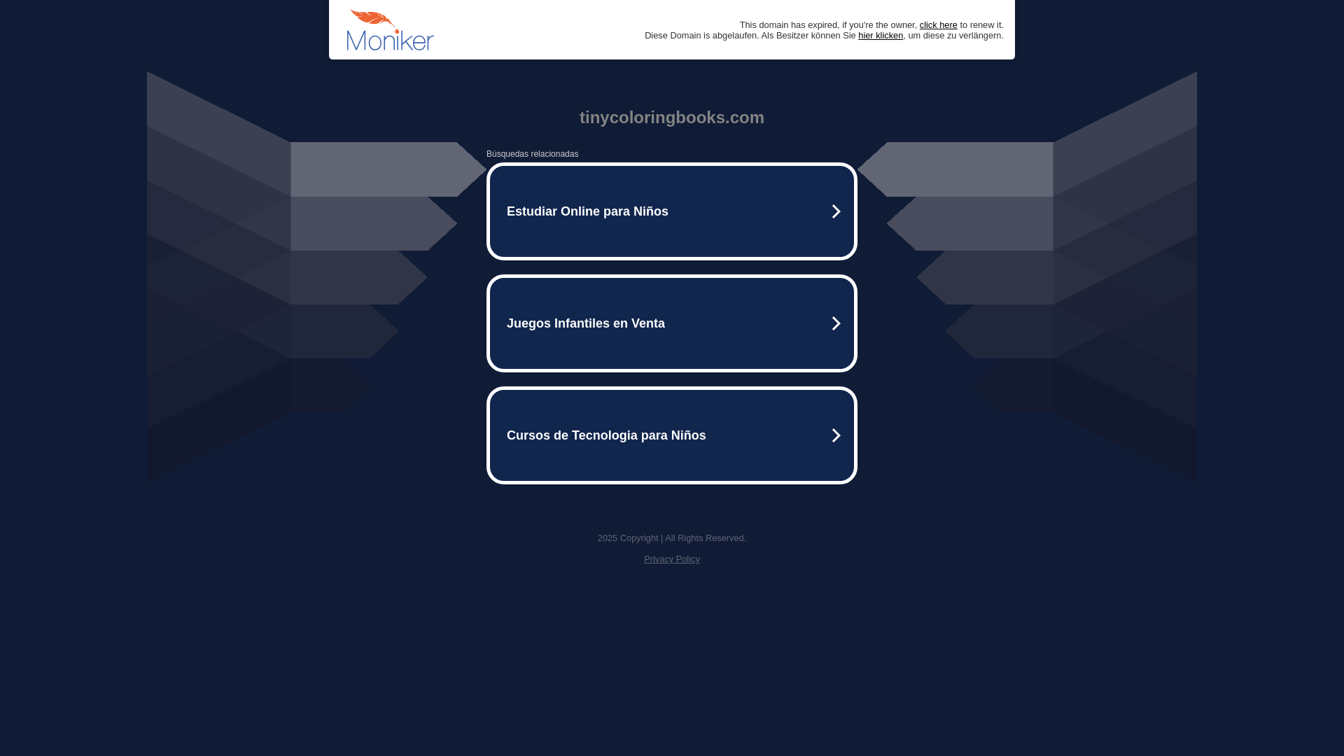 website screenshot of https://tinycoloringbooks.com/
