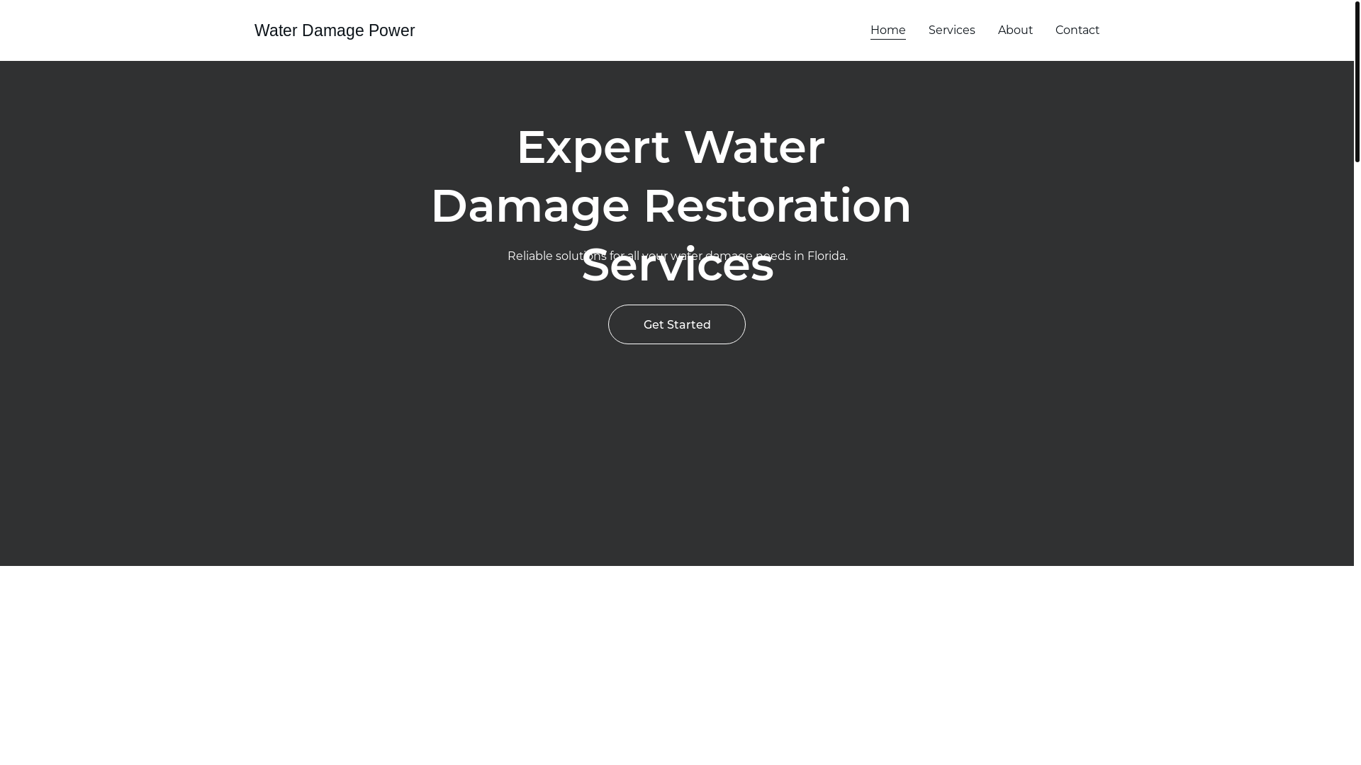 website screenshot of https://waterdamagepower.site/