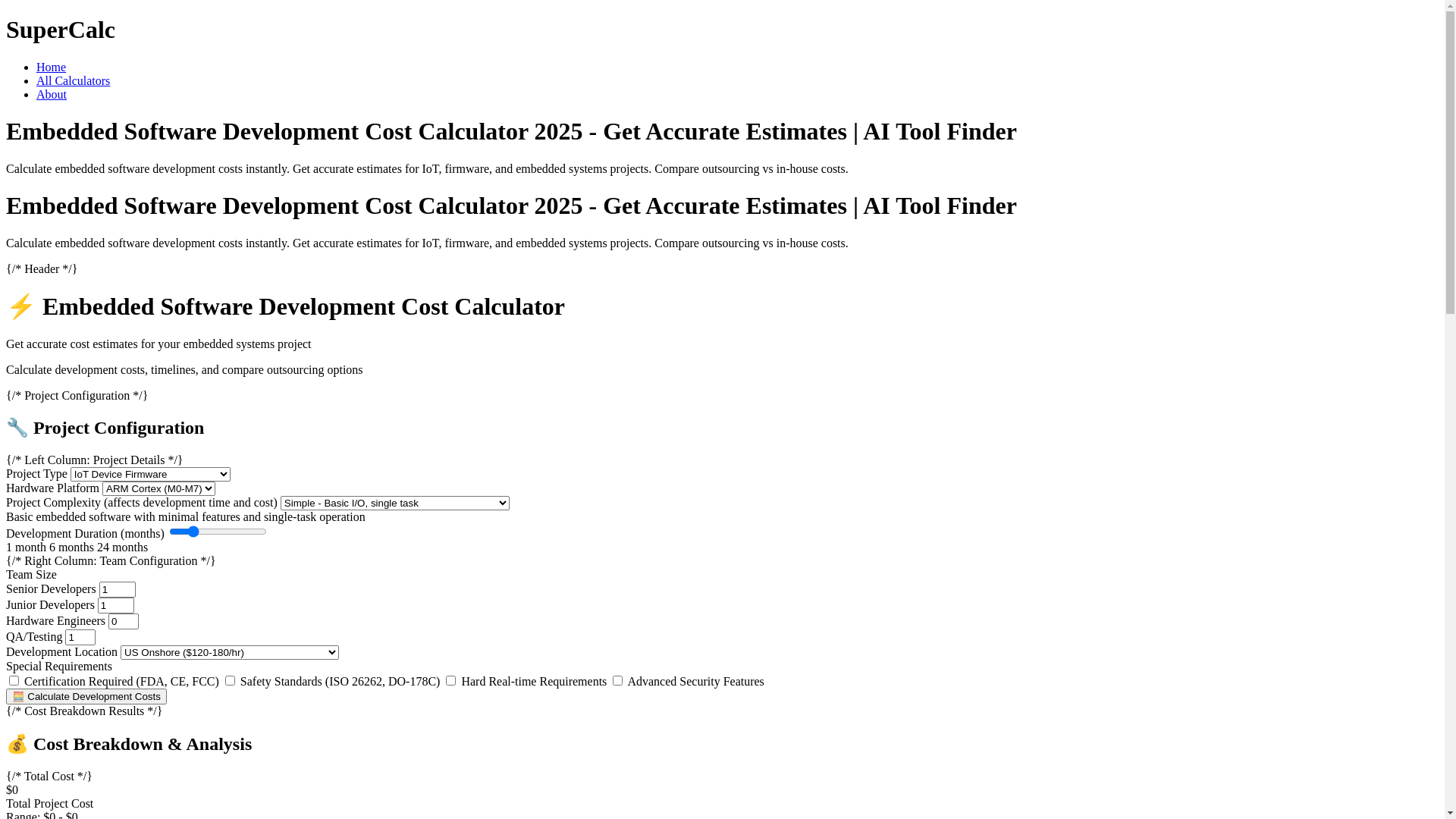 website screenshot of https://embedded-software-cost-calculator.pages.dev/